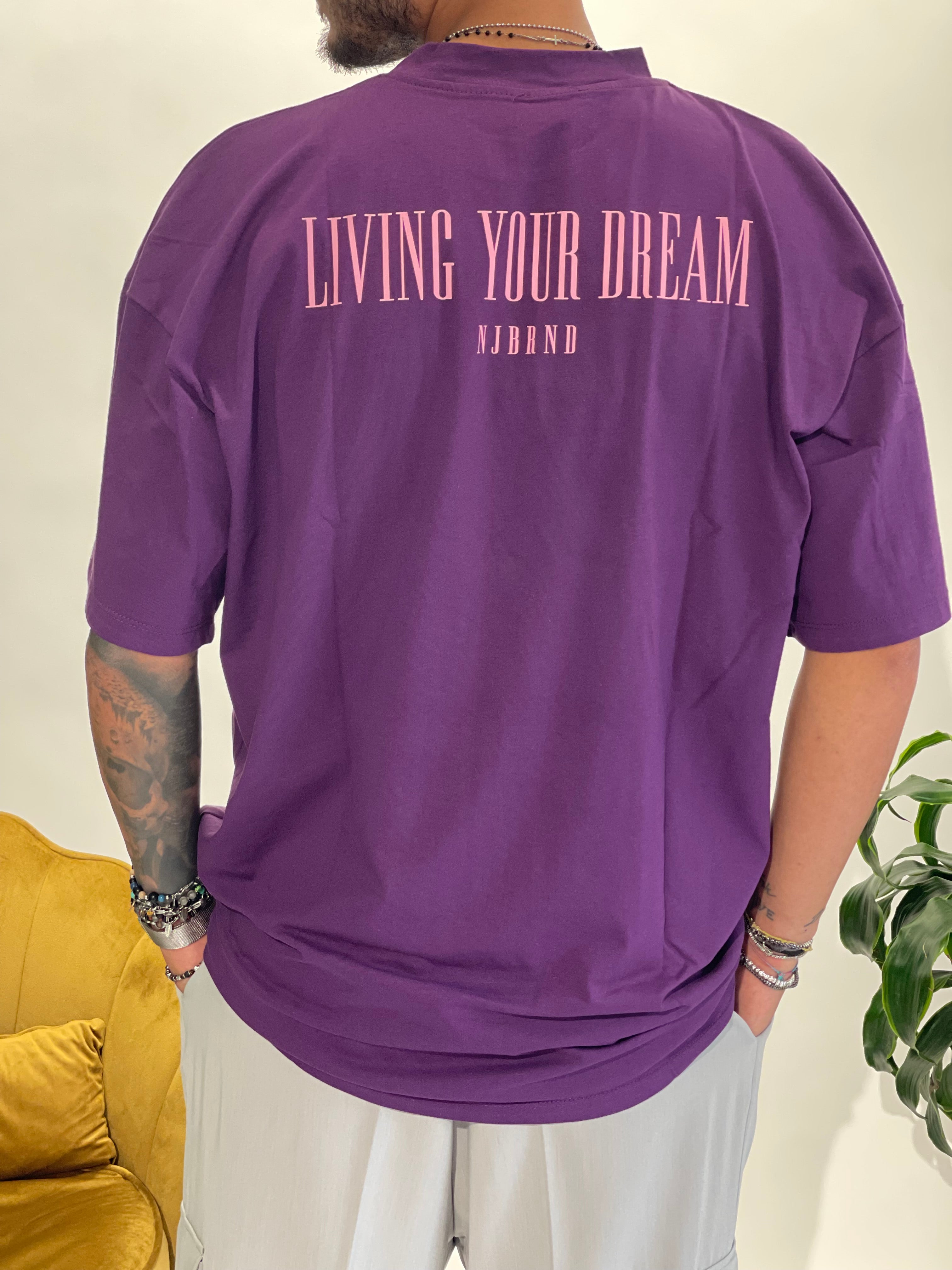SHIRT OVERSIZE LIVING YOUR DREAM VIOLA