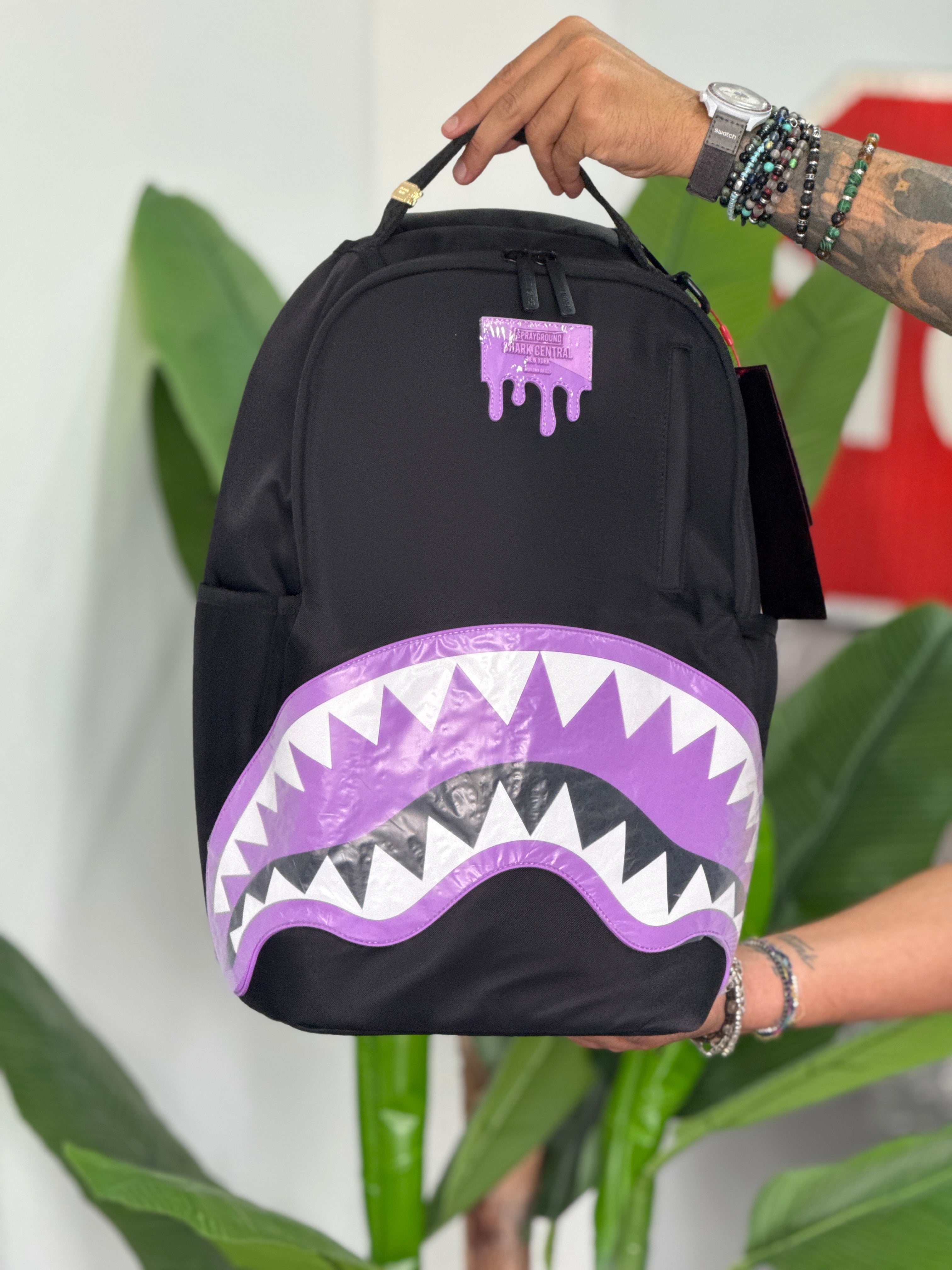 ZAINO SPRAYGROUND 910B9631NSZ SHARK CENTRAL LIGHT PURPLE