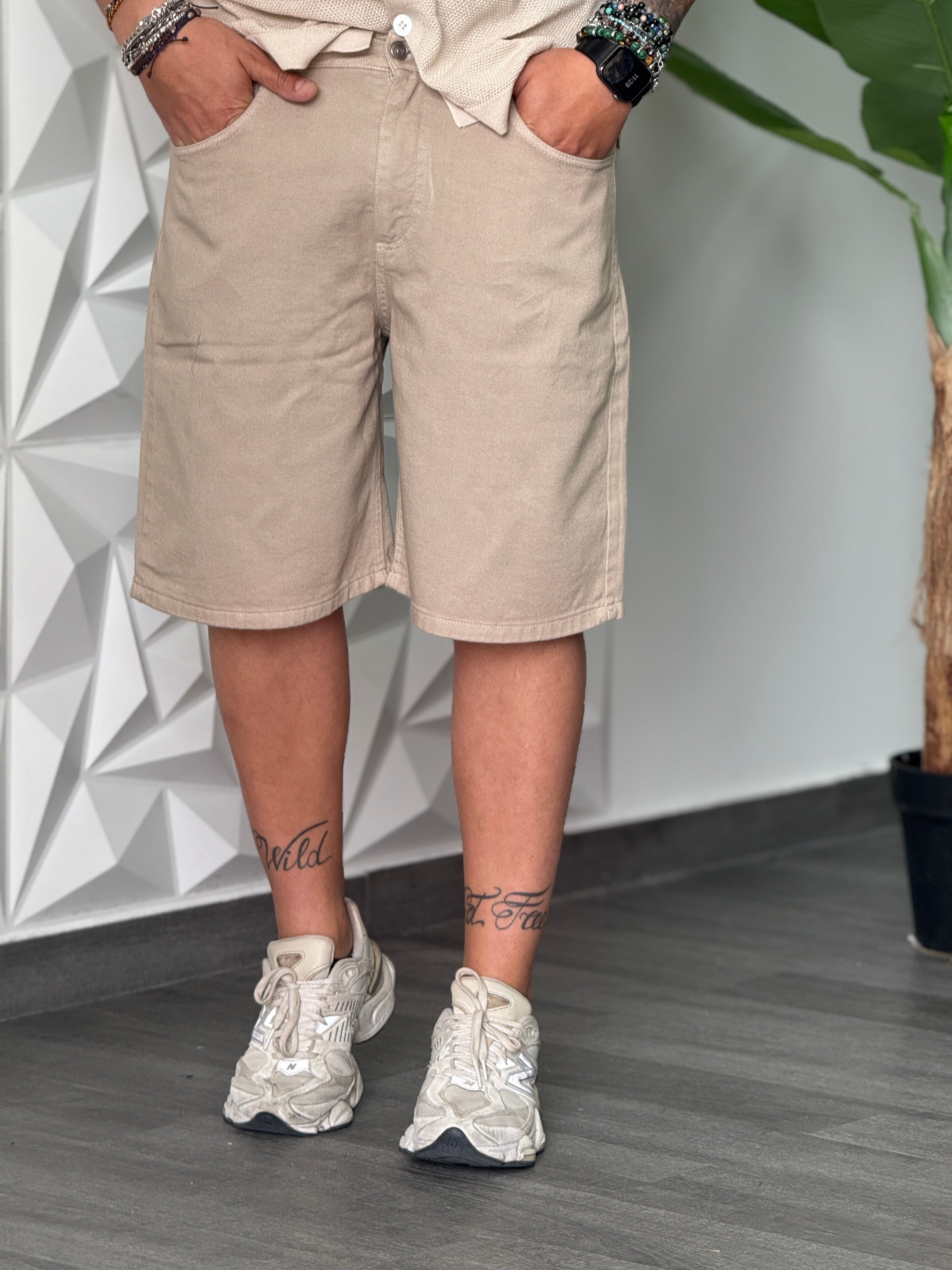 BERMUDA BALEN BEIGE NEW JOB BRAND