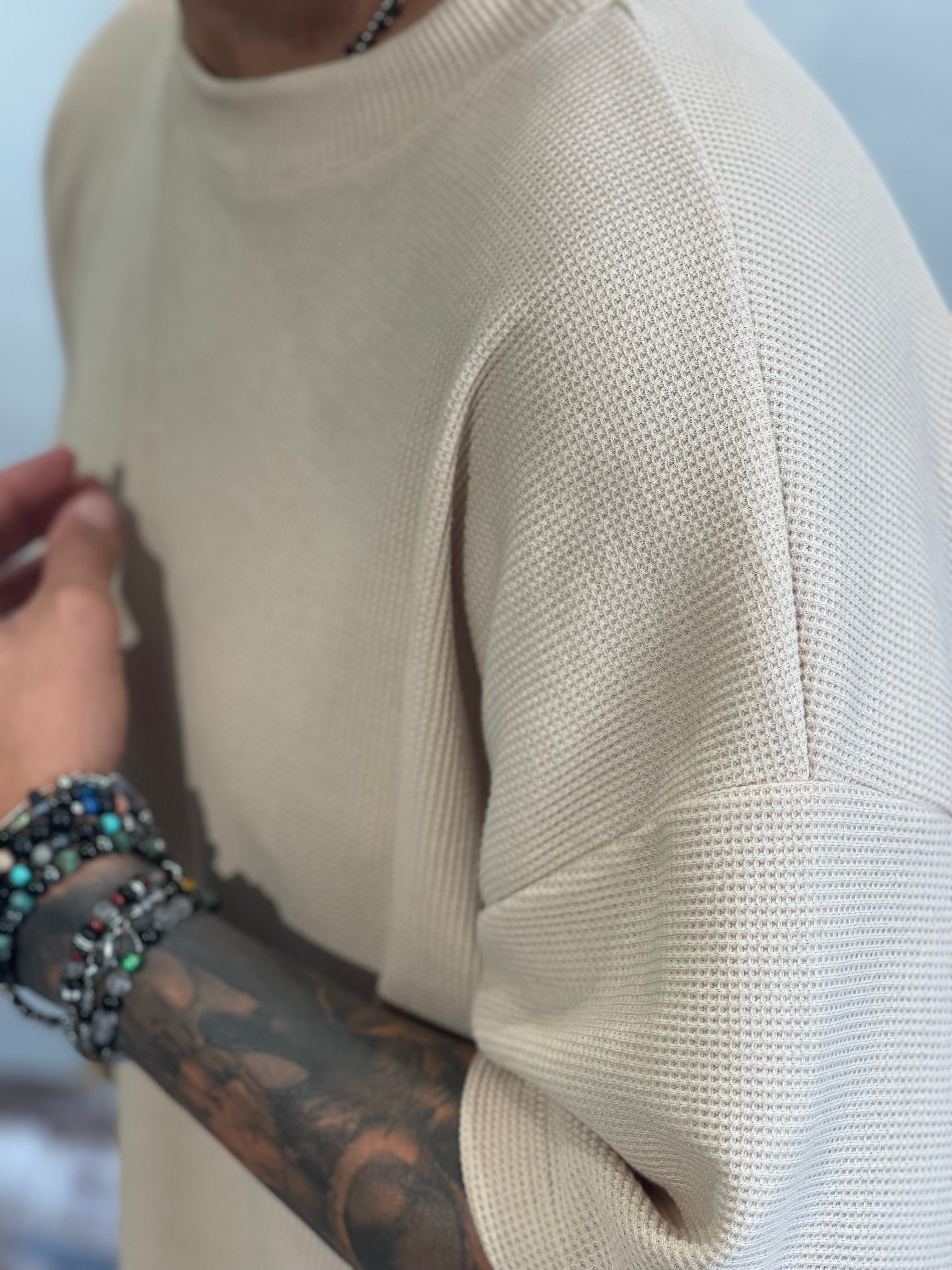 SHIRT WAFFEL BEIGE NEW JOB BRAND