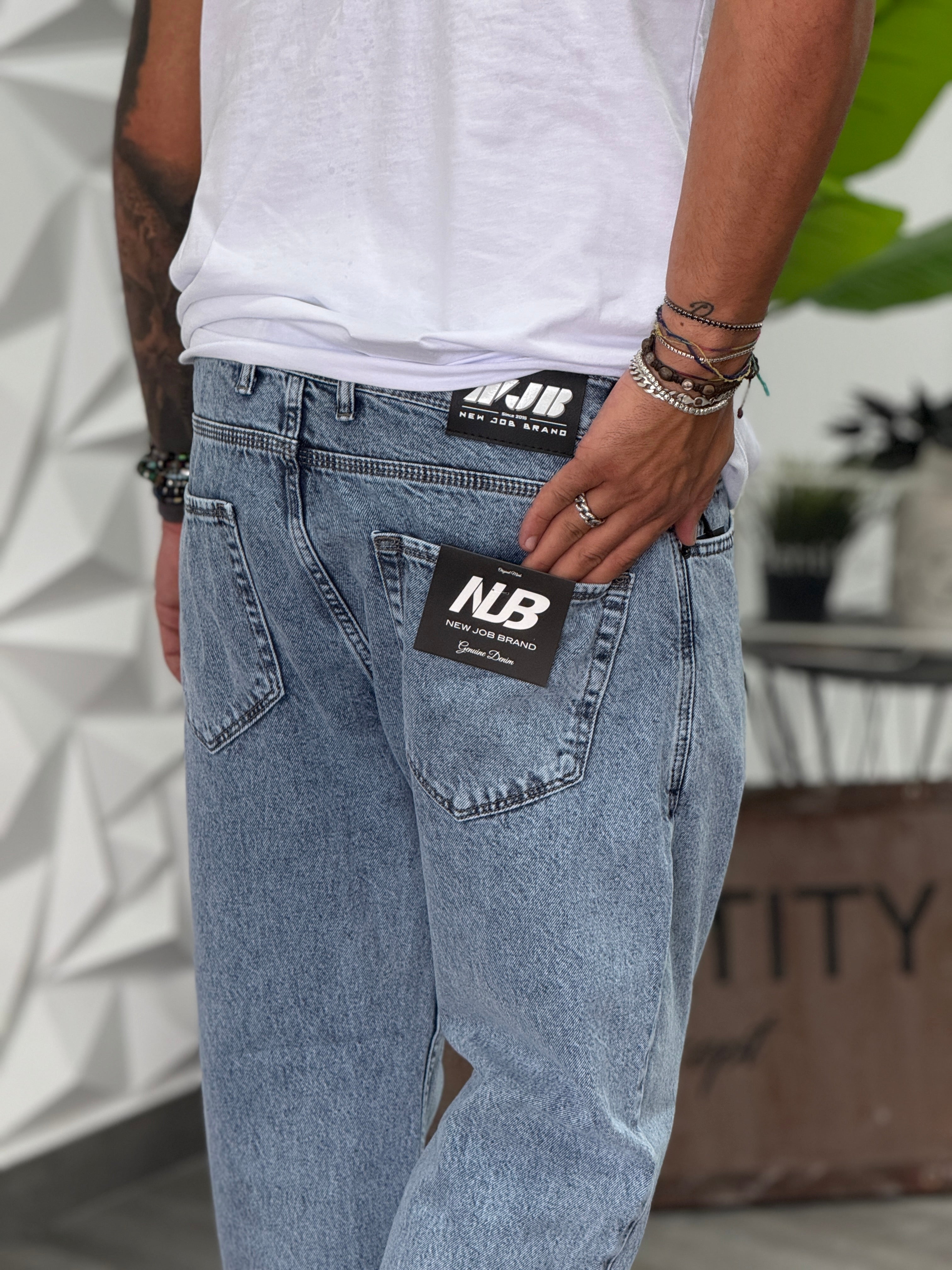 JEANS SAN PEDRO REGULAR FIT LAVAGGIO MARMO CHIARO NEW JOB BRAND