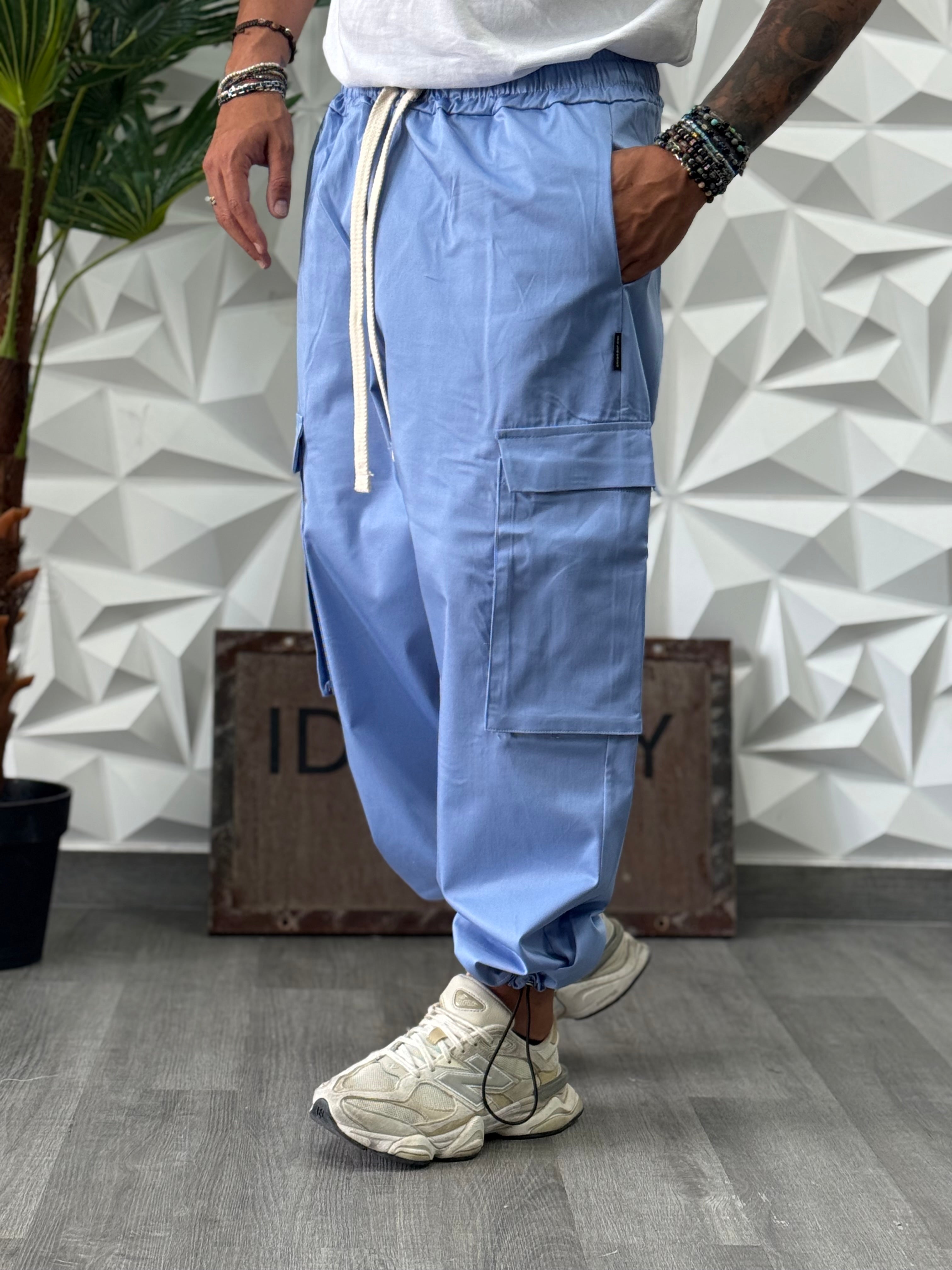 PANTALACCIO COPENAGHEN FONDO REGOLABILE CELESTE NEW JOB BRAND