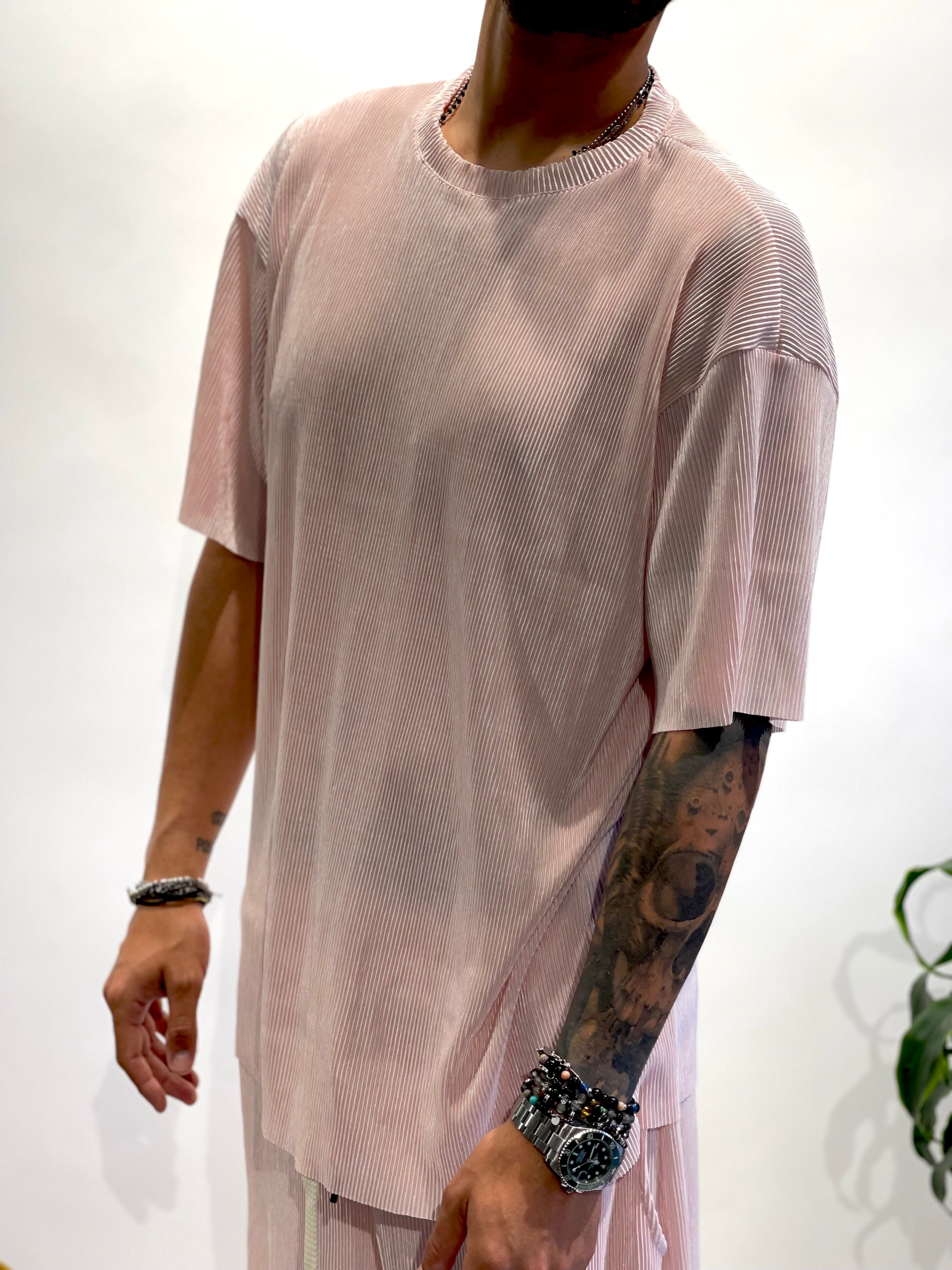 Coordinato PLISSETTATO Rosa Antico