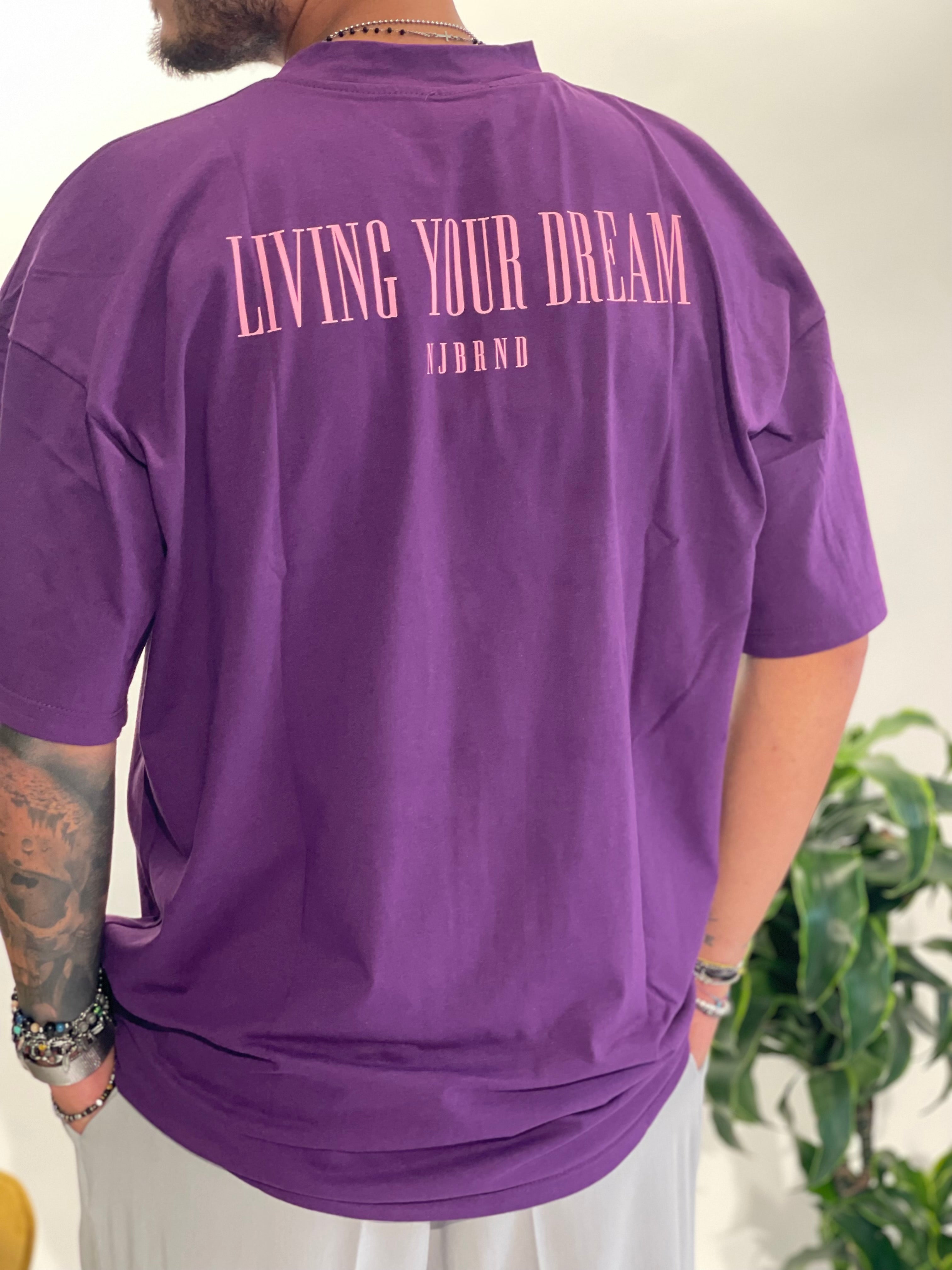 SHIRT OVERSIZE LIVING YOUR DREAM VIOLA