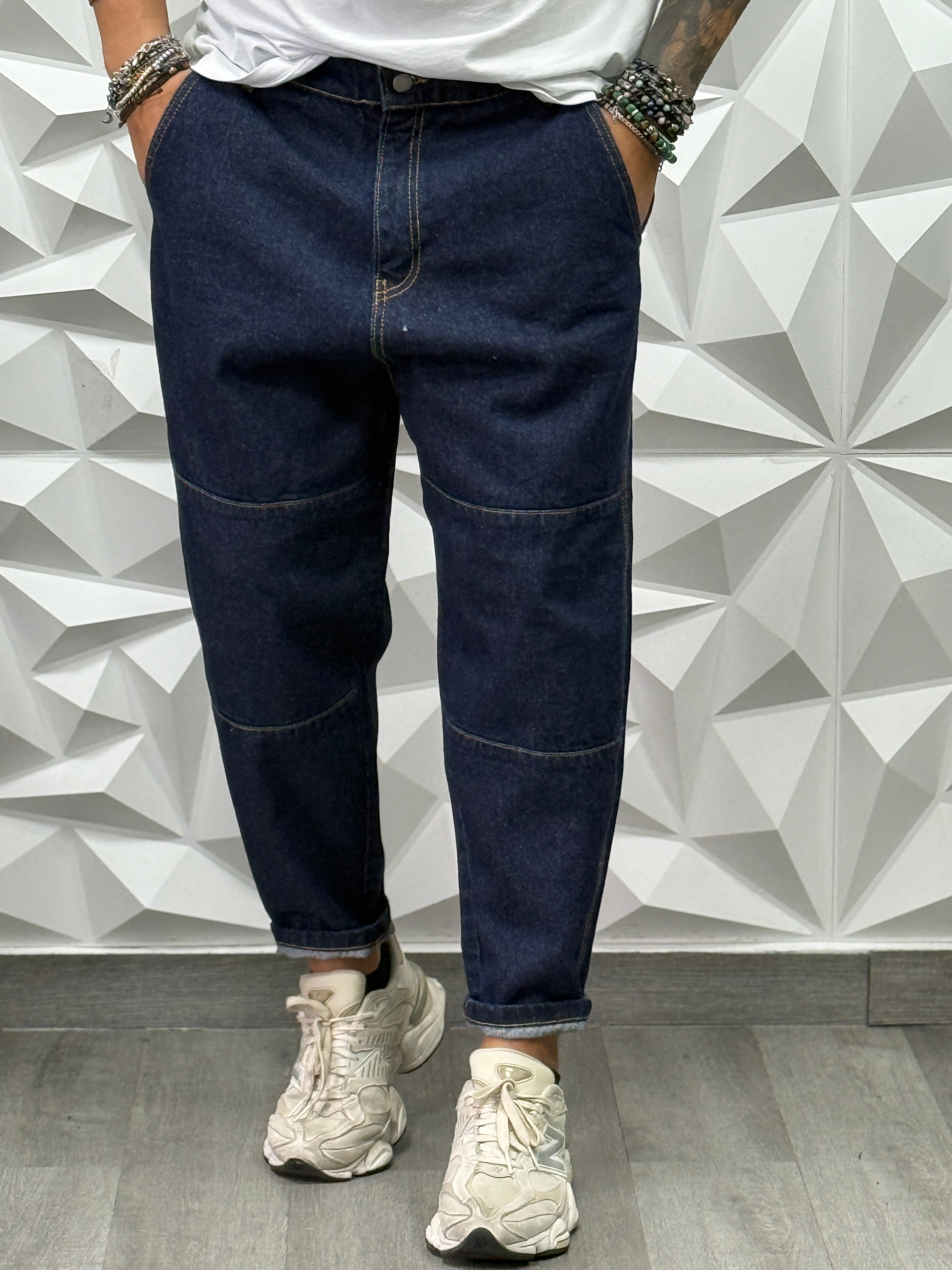 Jeans Canaria blu cuciture New Job Brand