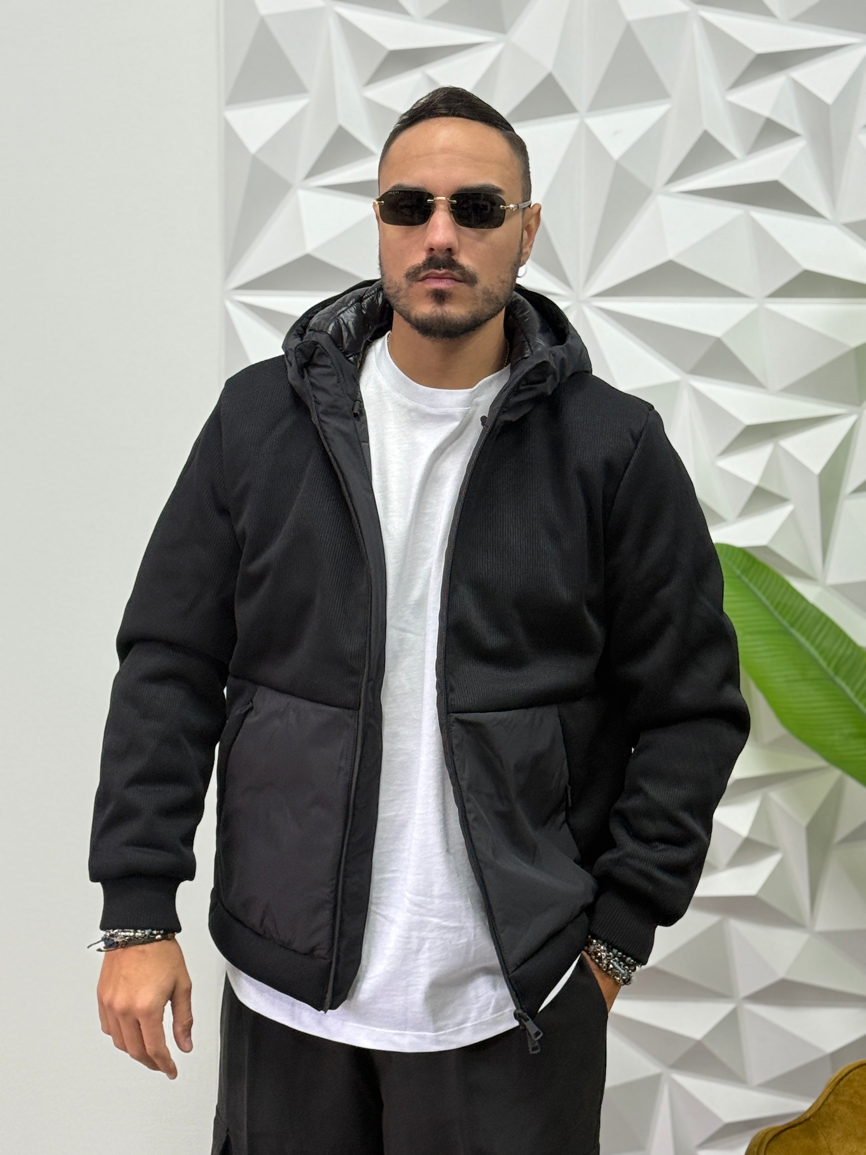 BOMBER A COSTINE NERO