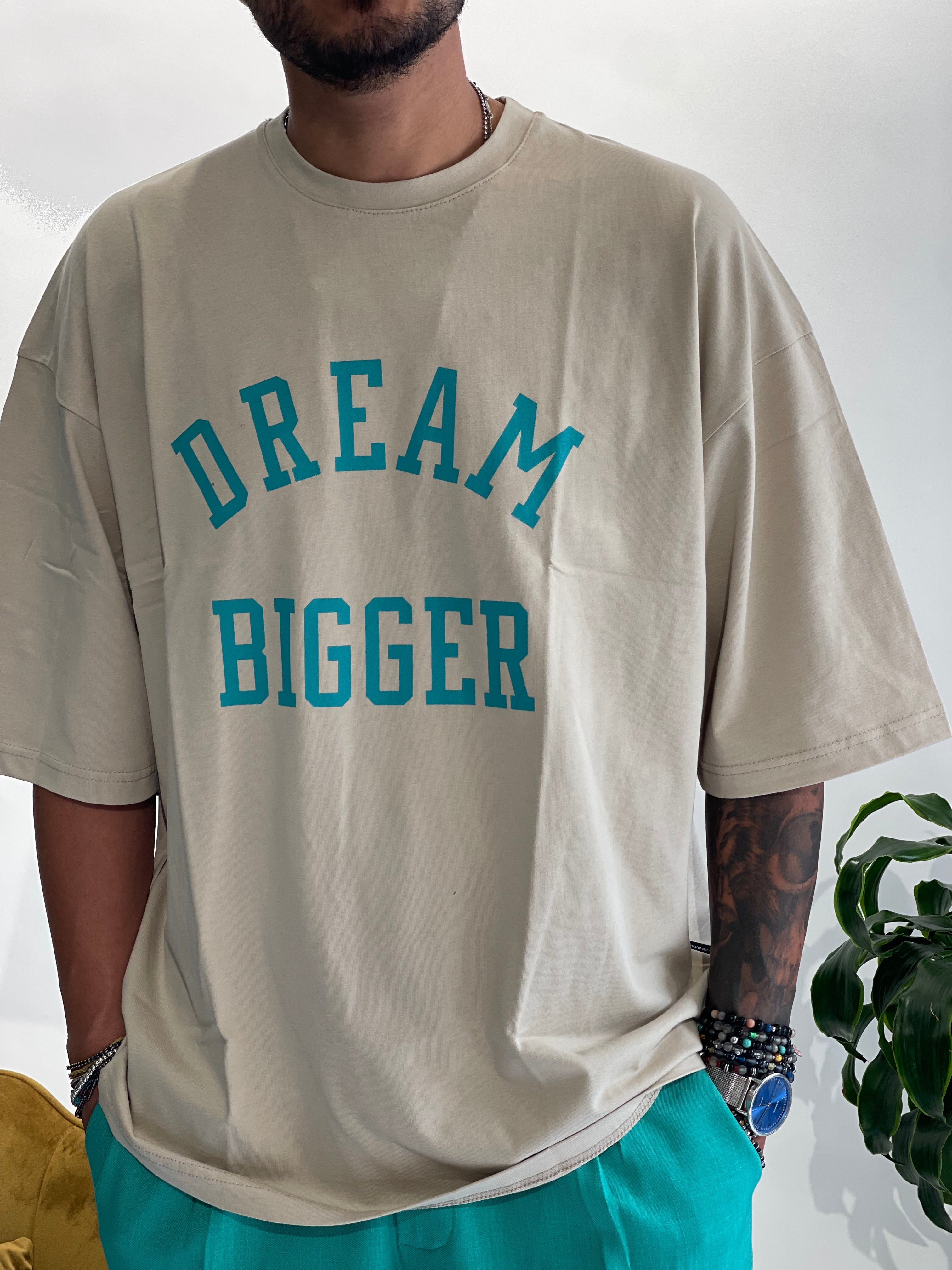 SHIRT NJB DREAM BIGGER BEIGE OVERSIZE