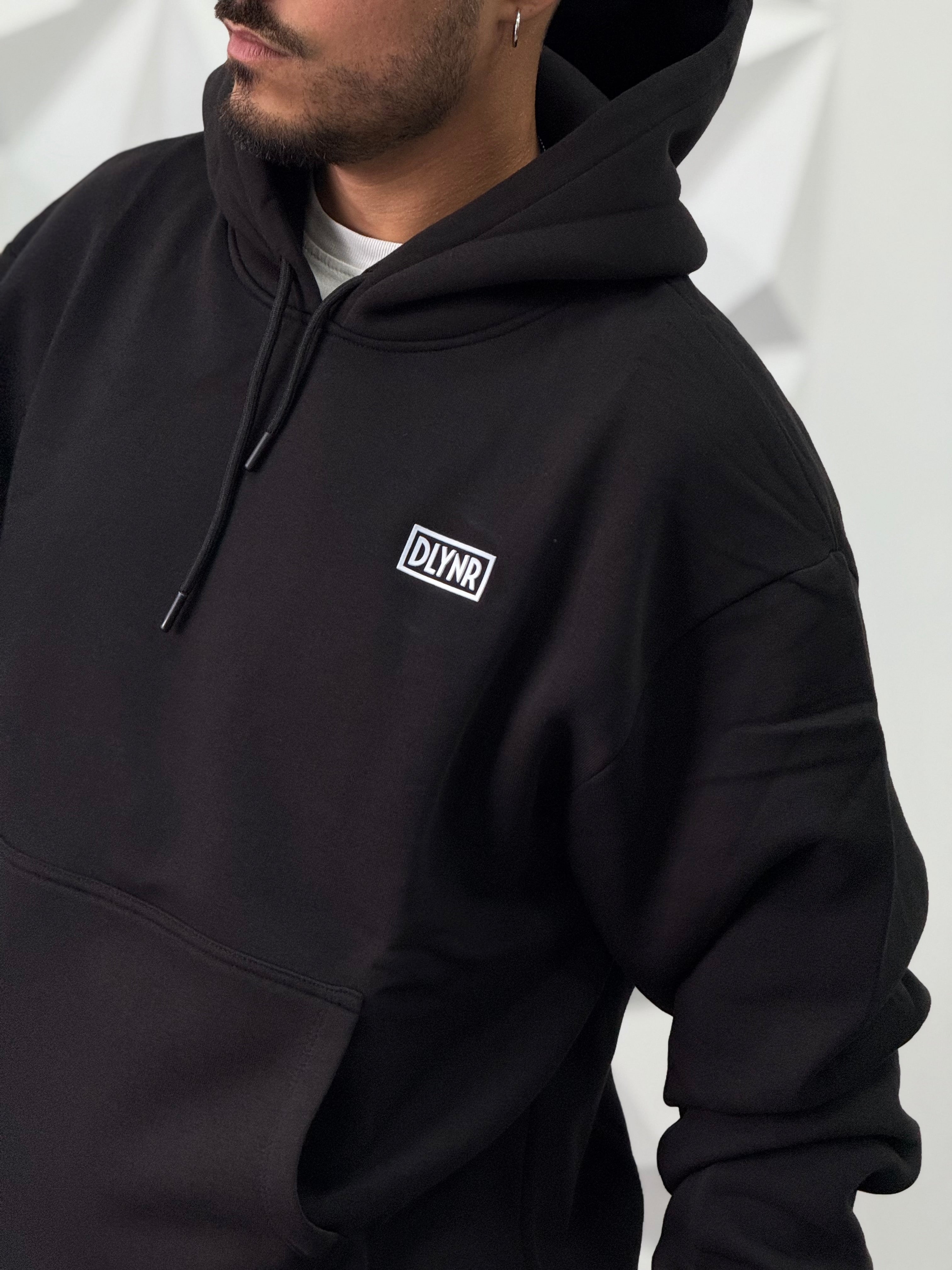 Felpa Dolly Noire logo basic bianco