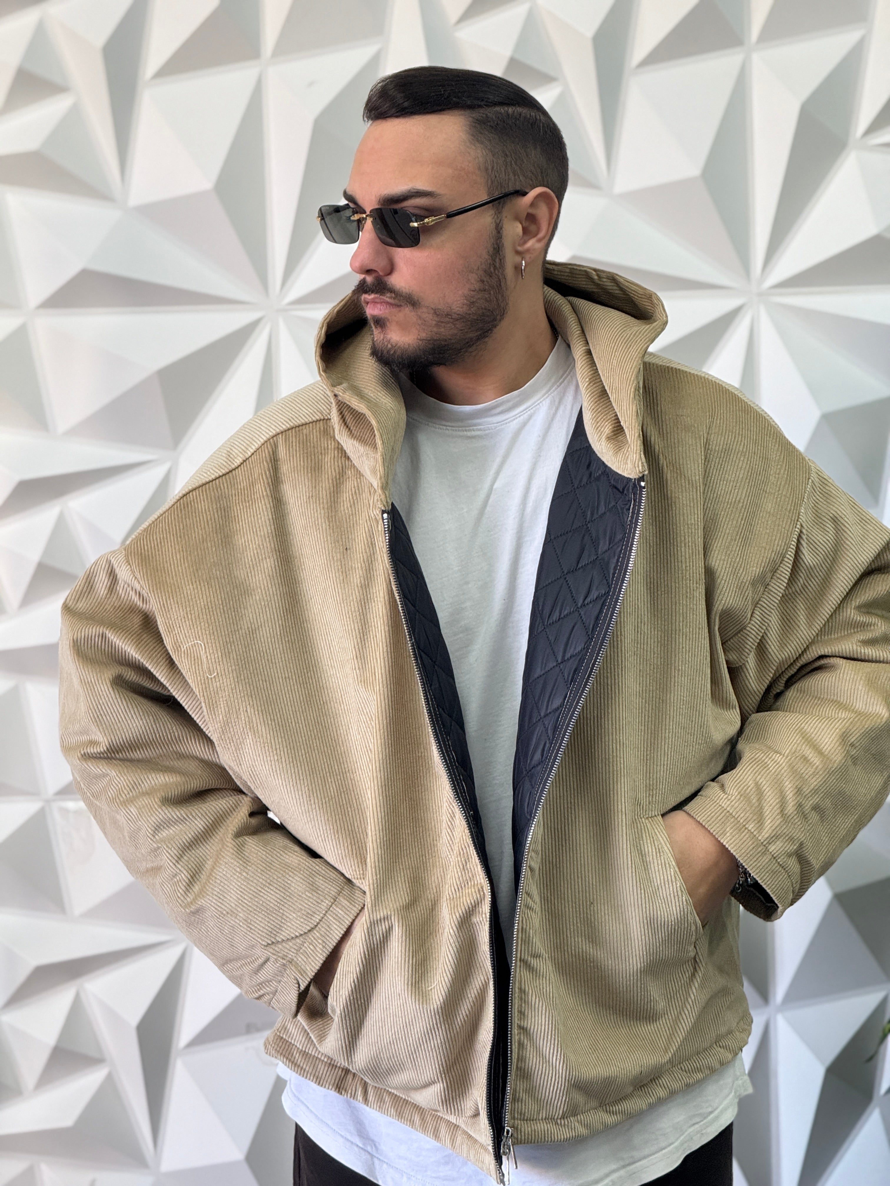 COLLEGE CAMEL VELLUTO CON CAPPUCCIO NEW JOB BRAND