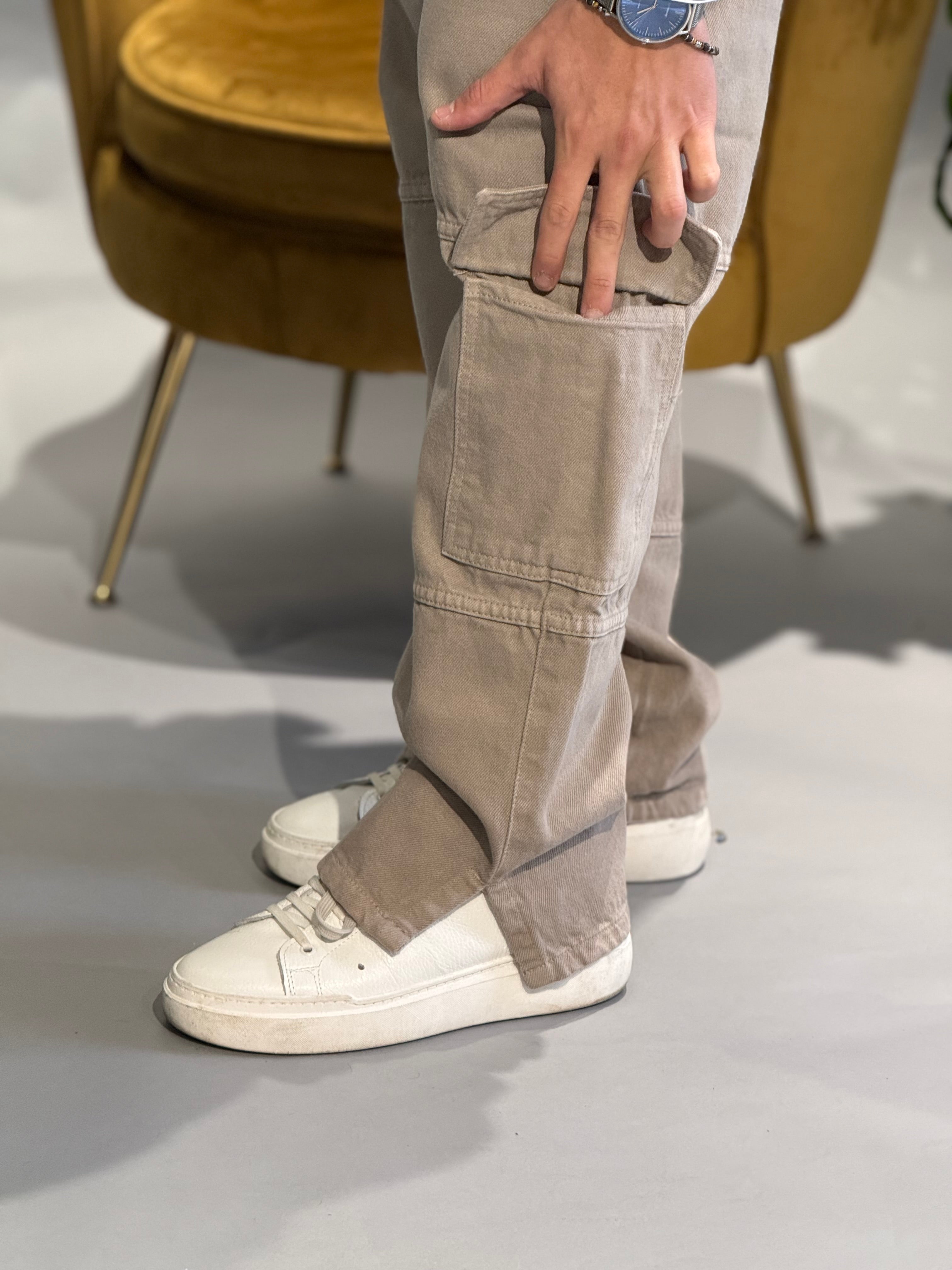 JEANS JAZZ FANGO CARGO CON SPACCO NEW JOB BRAND
