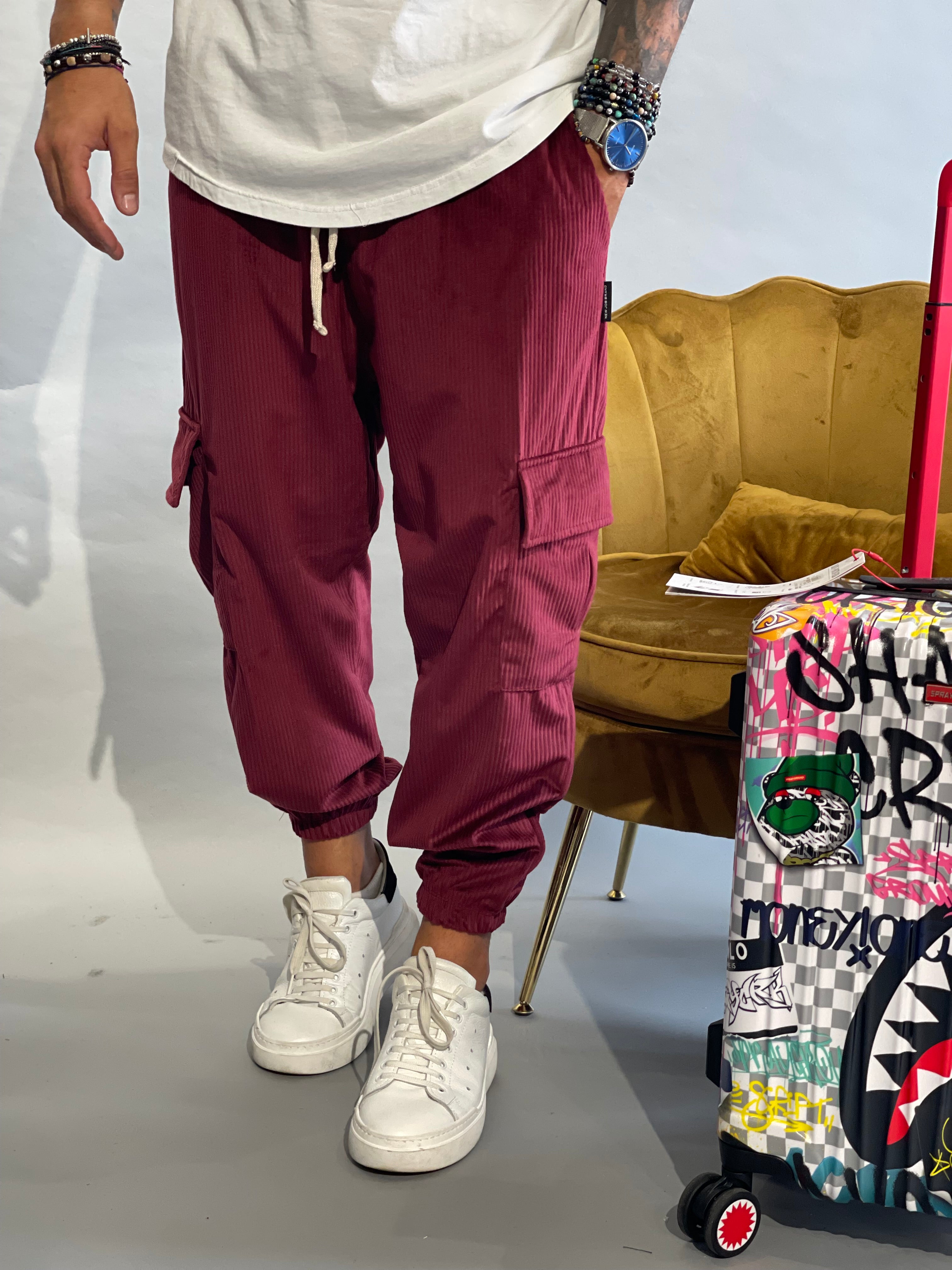 CARGO VELLUTO BORDEAUX NEW JOB BRAND