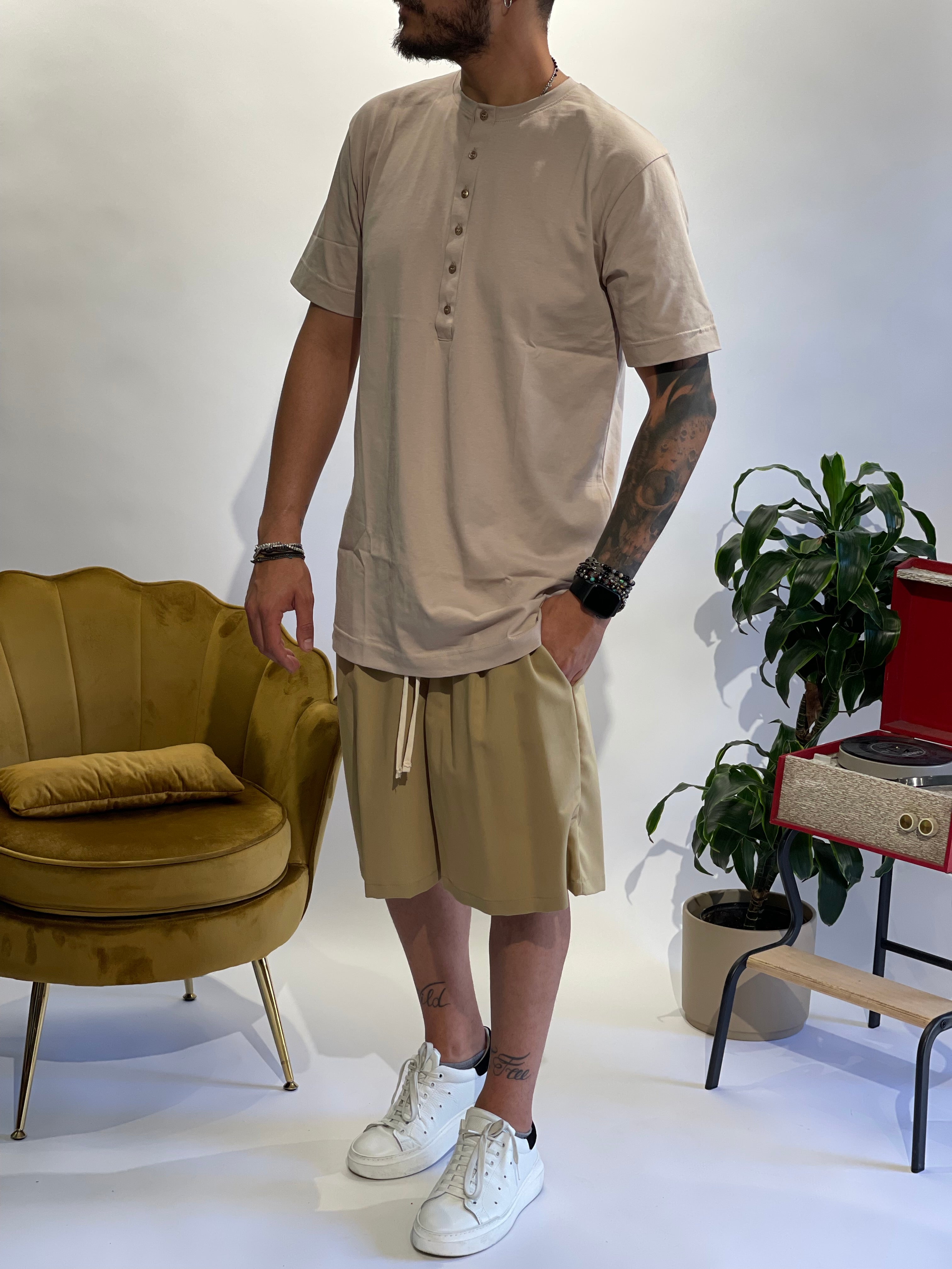 T-Shirt BOTTONI BEIGE NJB