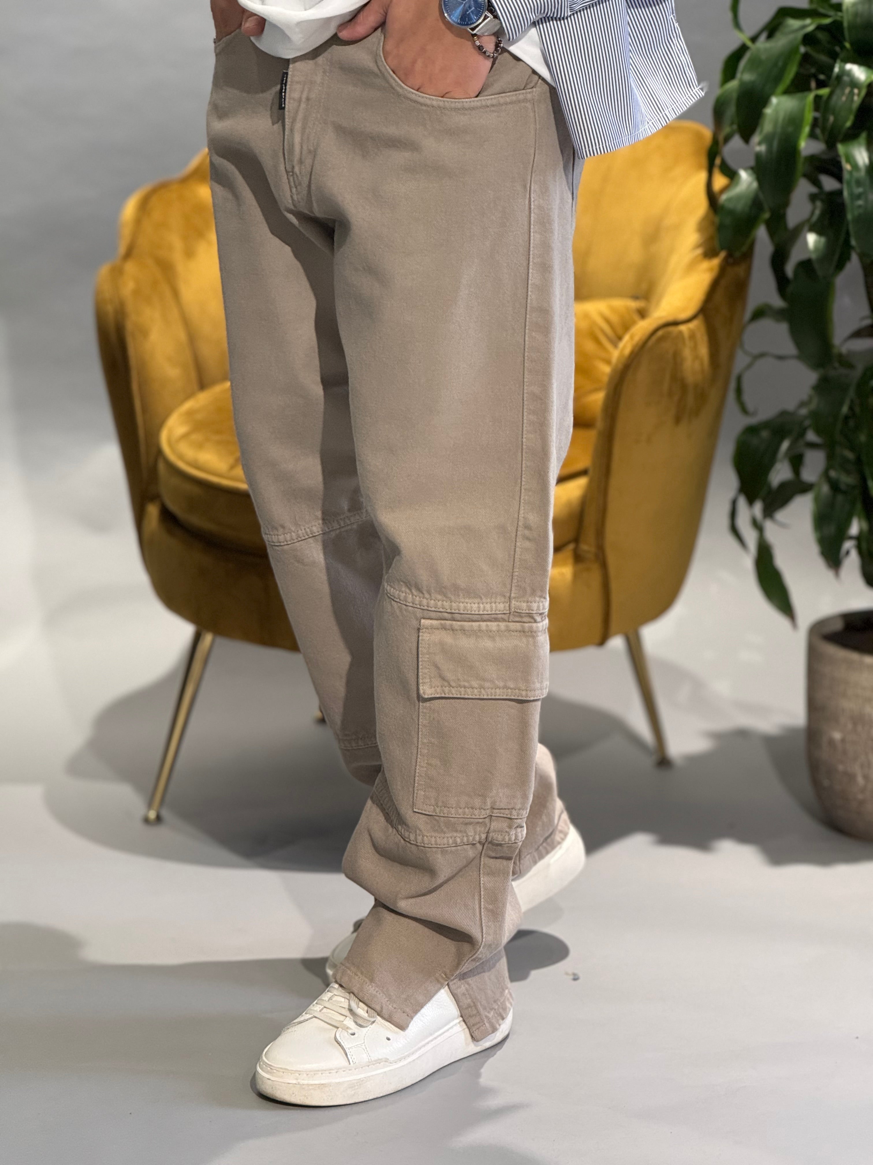 JEANS JAZZ FANGO CARGO CON SPACCO NEW JOB BRAND
