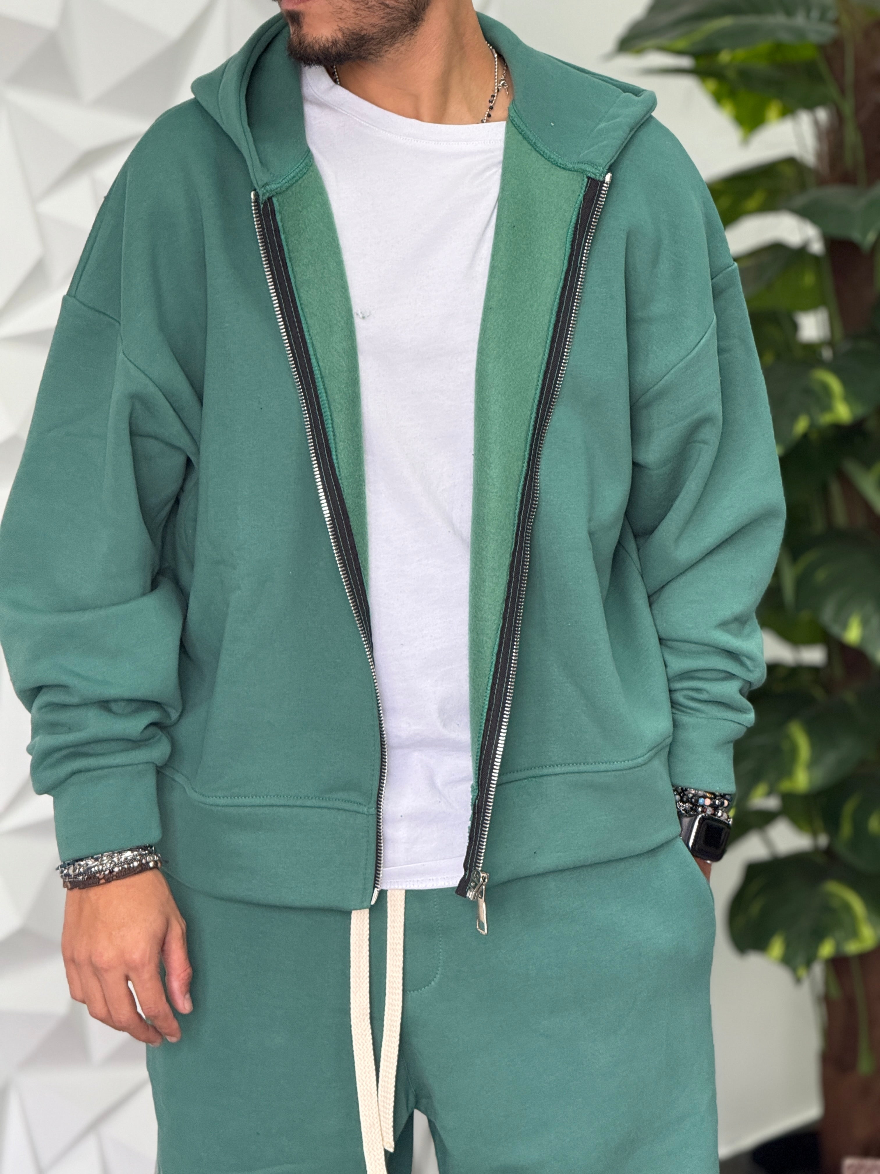 Coordinato tuta Baggy verde GB28 New Job Brand
