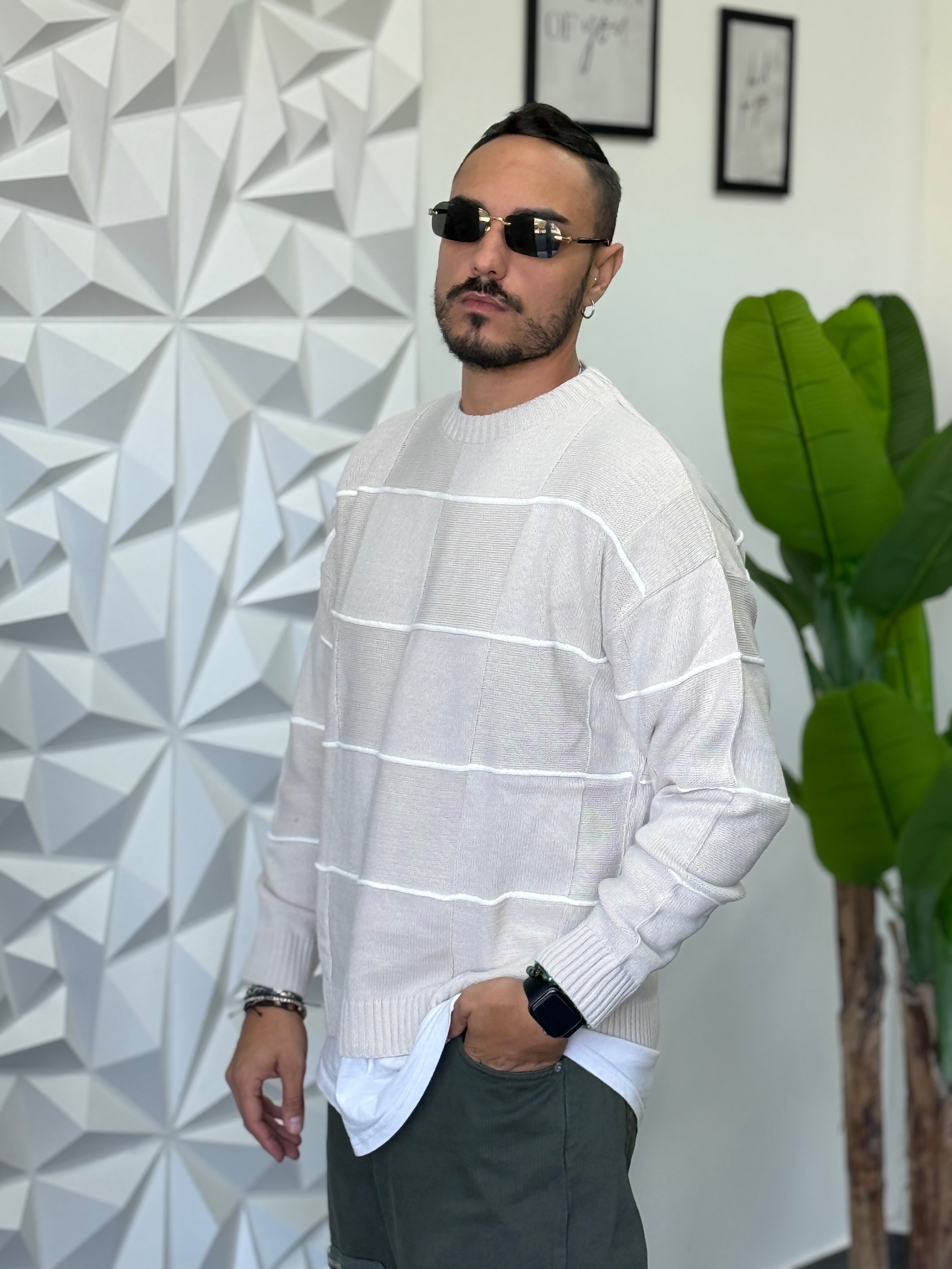 PULLOVER OVERSIZE RIGA BEIGE NEW JOB BRAND