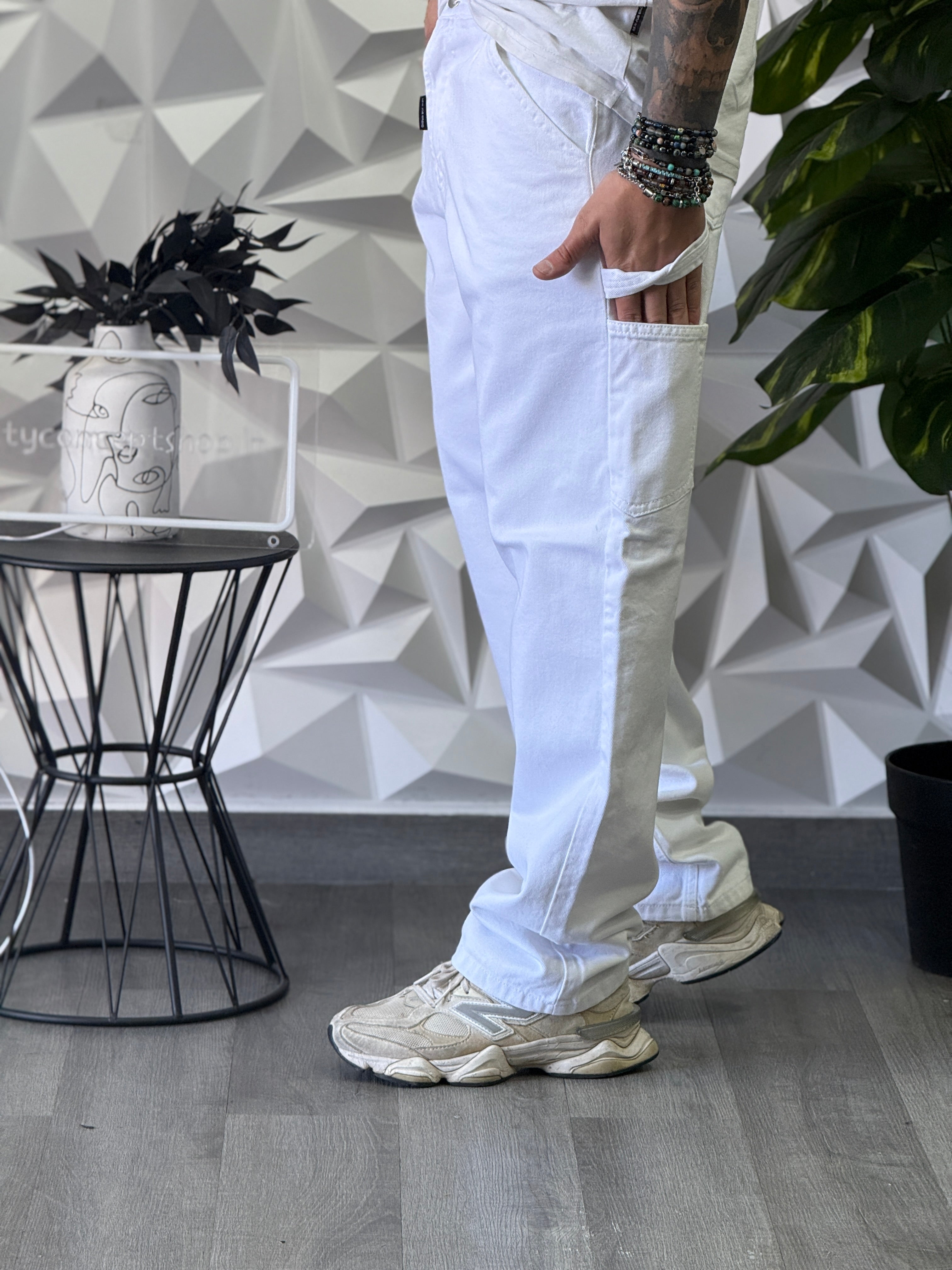 JEANS MARTELLO/WORK BIANCO NEW JOB BRAND