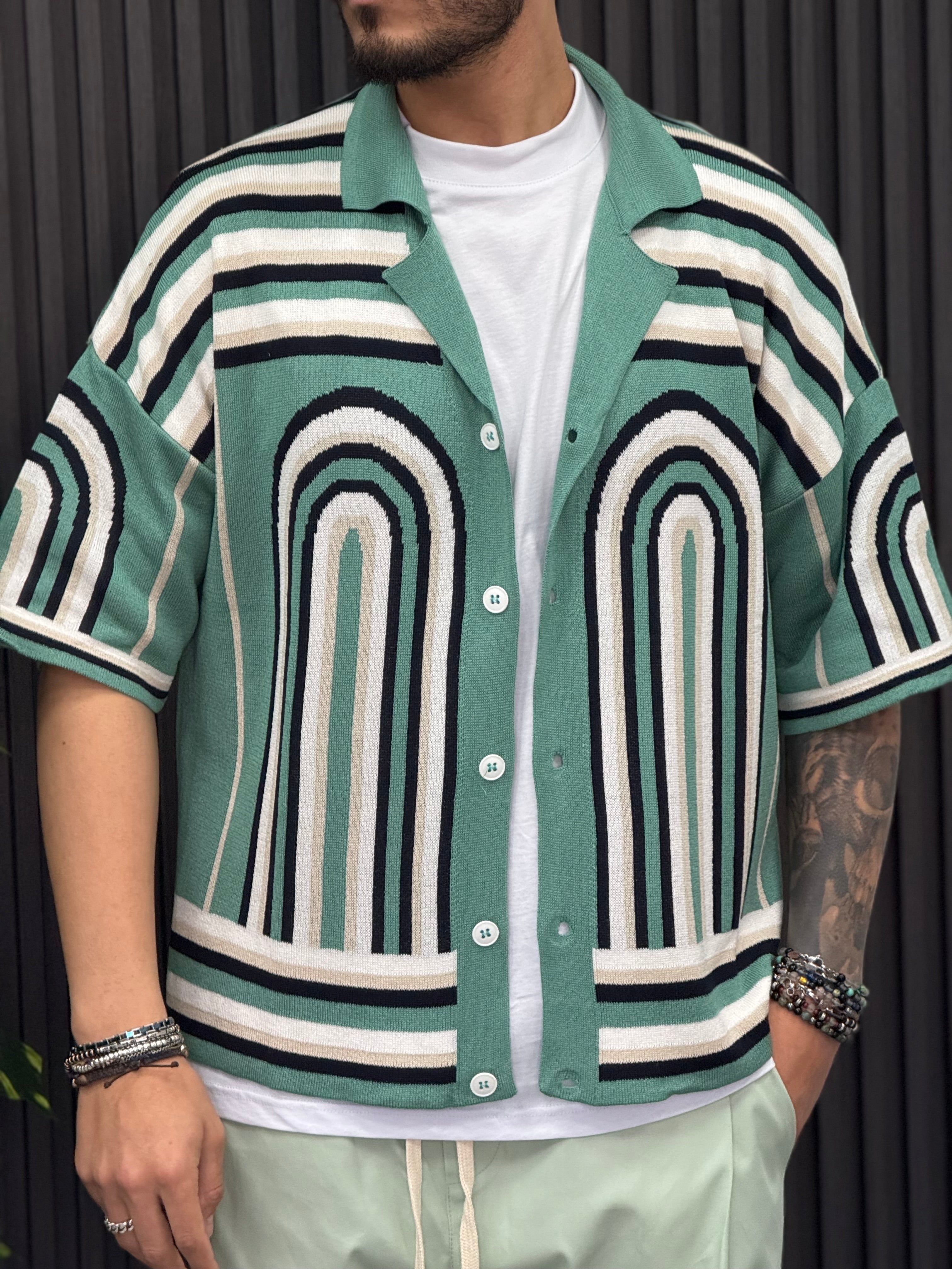 CARDIGAN EFFETTO OTTICO NEW JOB BRAND