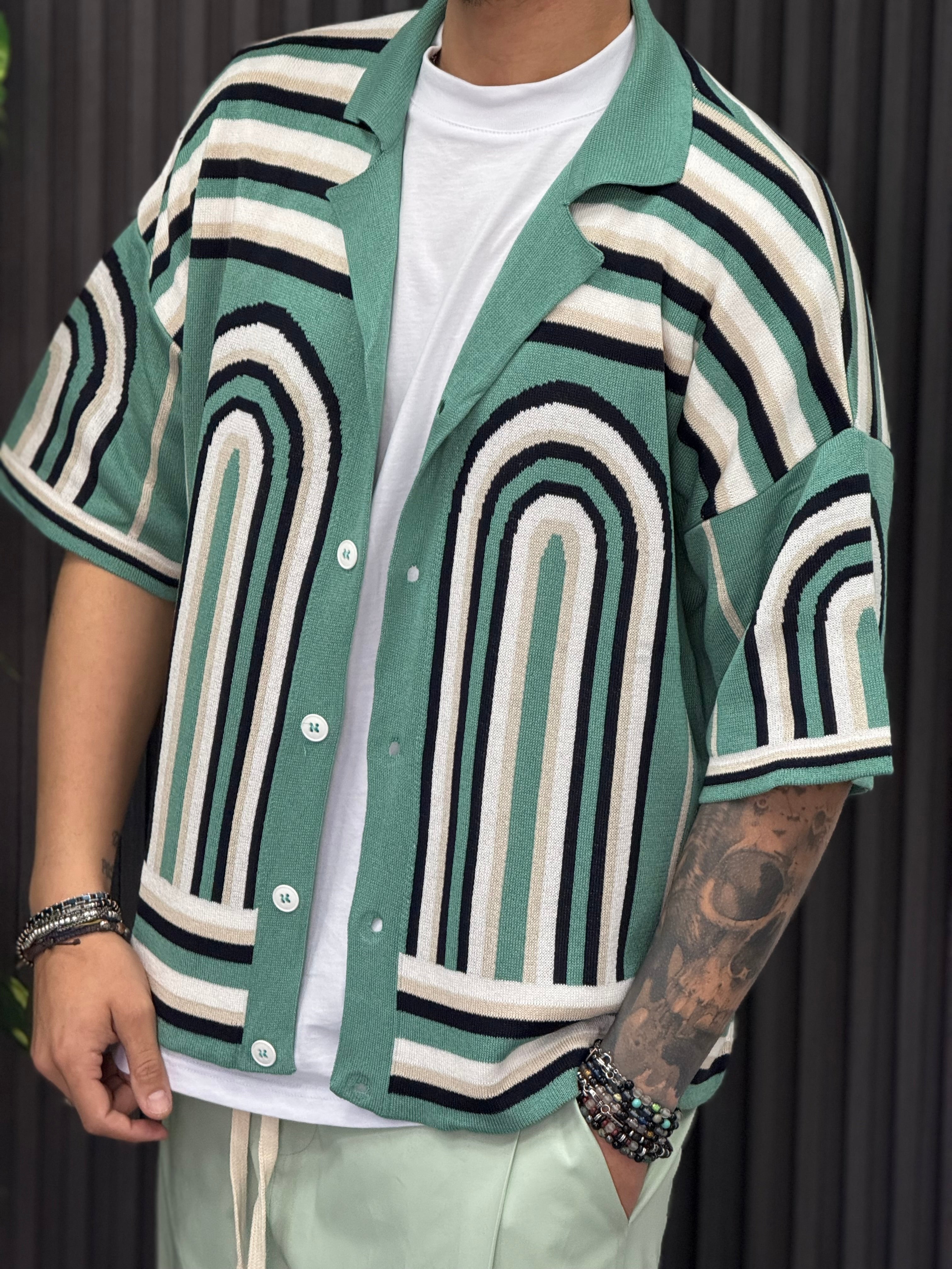 CARDIGAN EFFETTO OTTICO NEW JOB BRAND