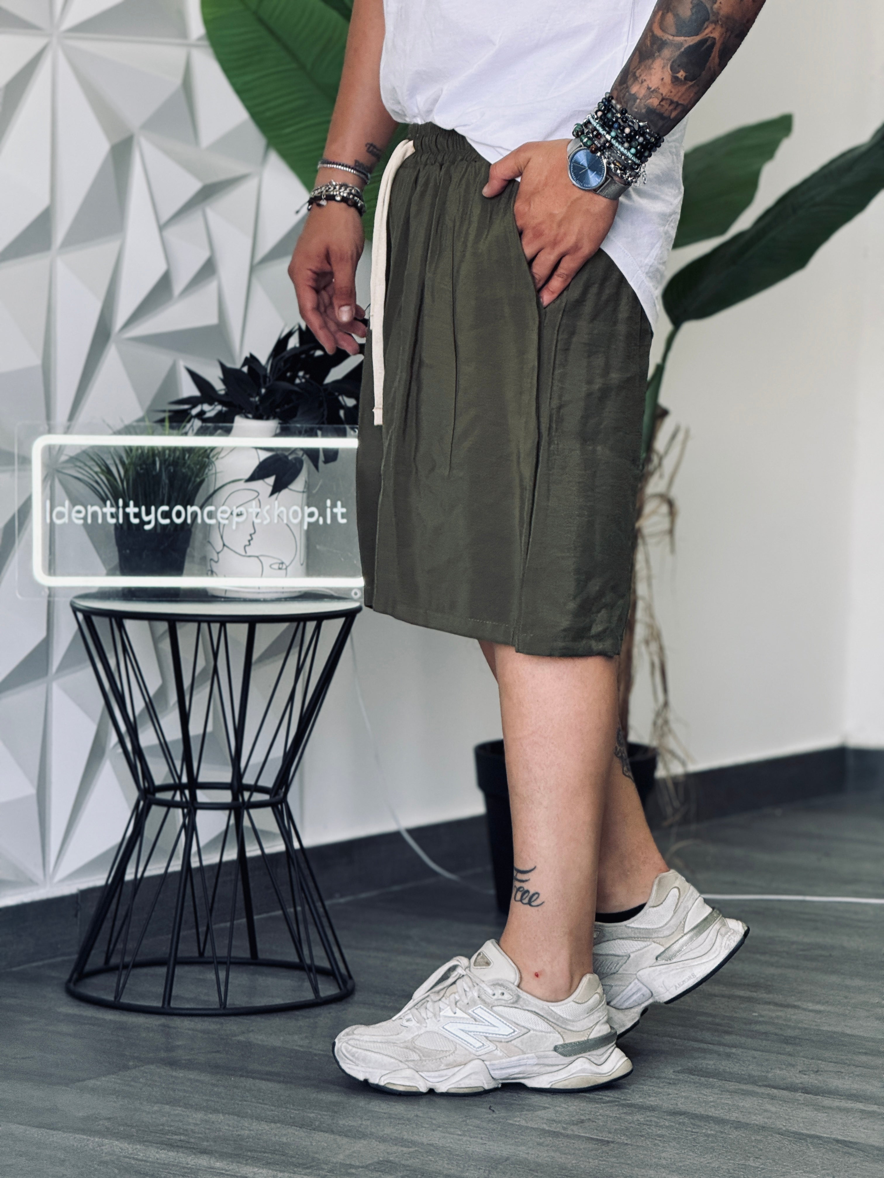 BERMUDA GEORGE VERDE MILITARE NEW JOB BRAND