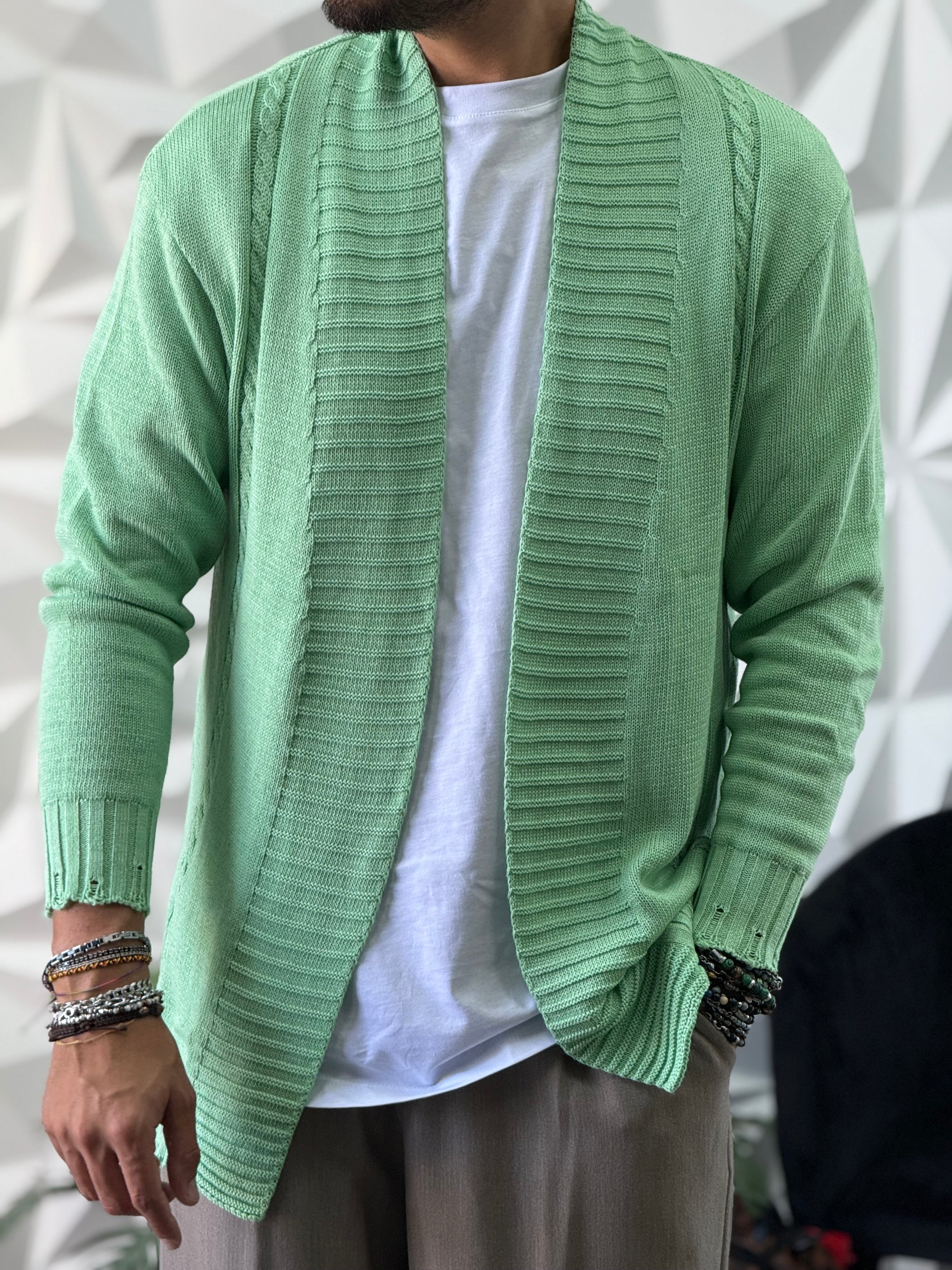 Cardigan verde acido New Job Brand