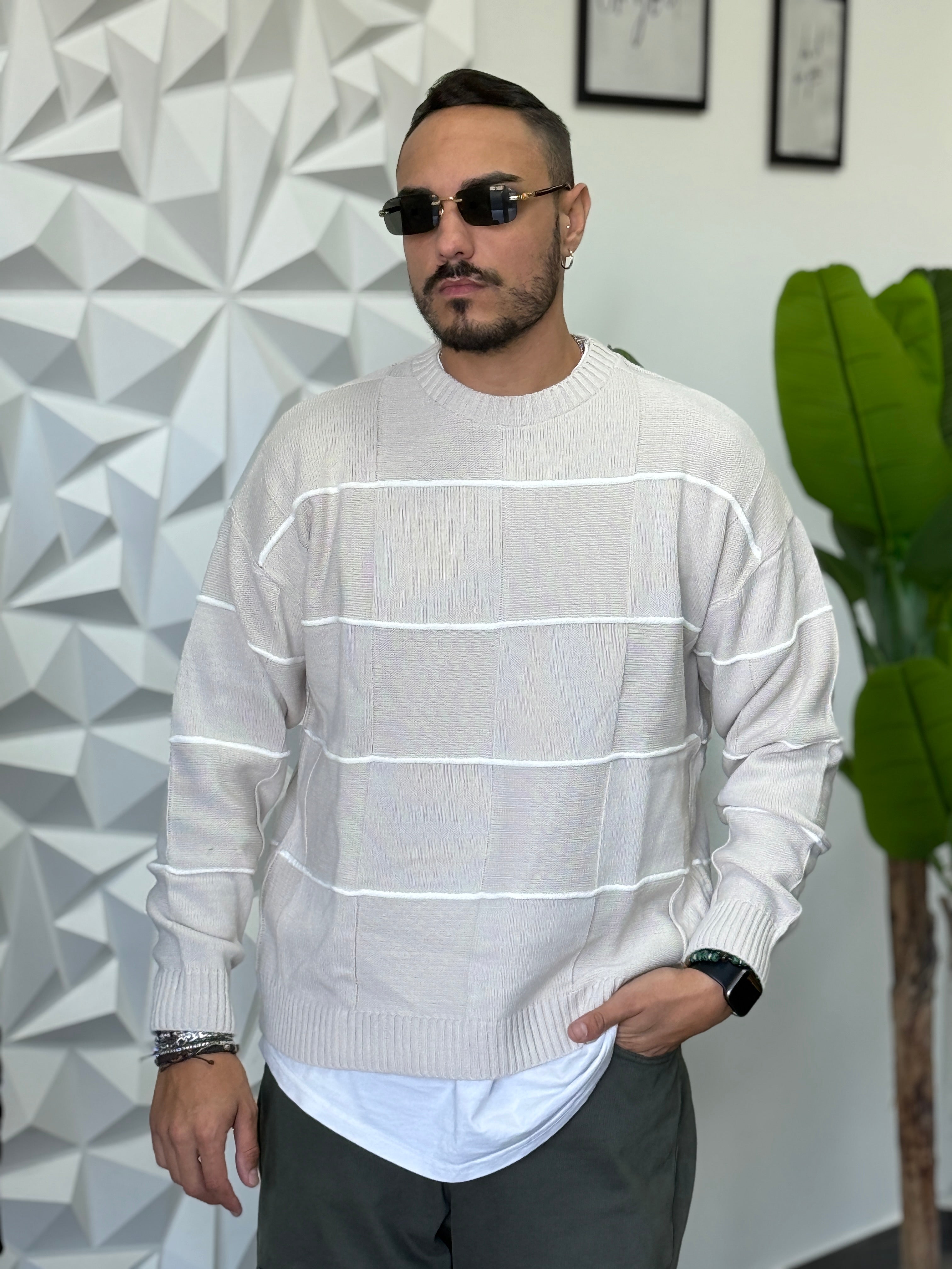 PULLOVER OVERSIZE RIGA BEIGE NEW JOB BRAND