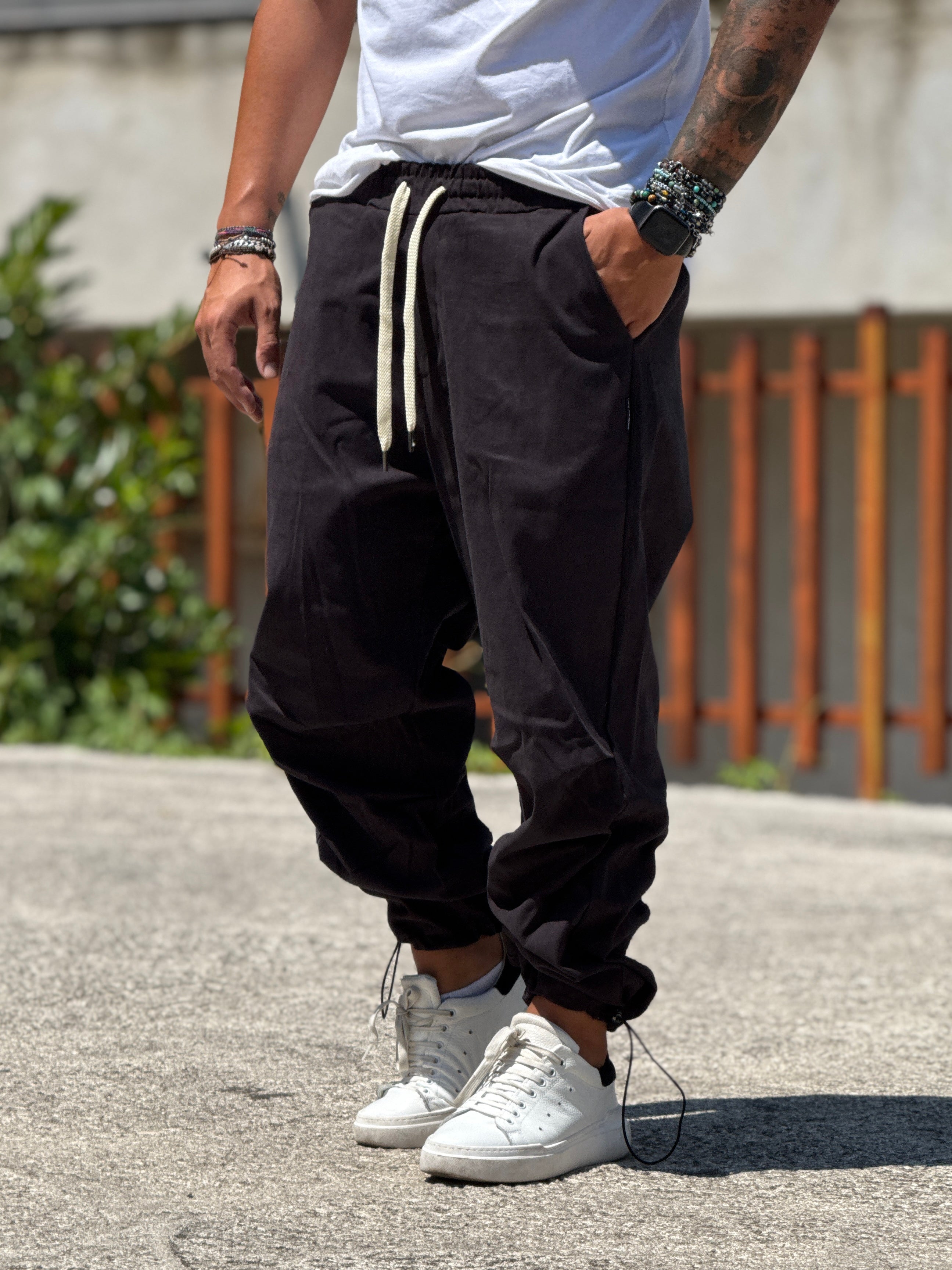 PANTALACCIO FONDO REGOLABILE NERO NEW JOB BRAND