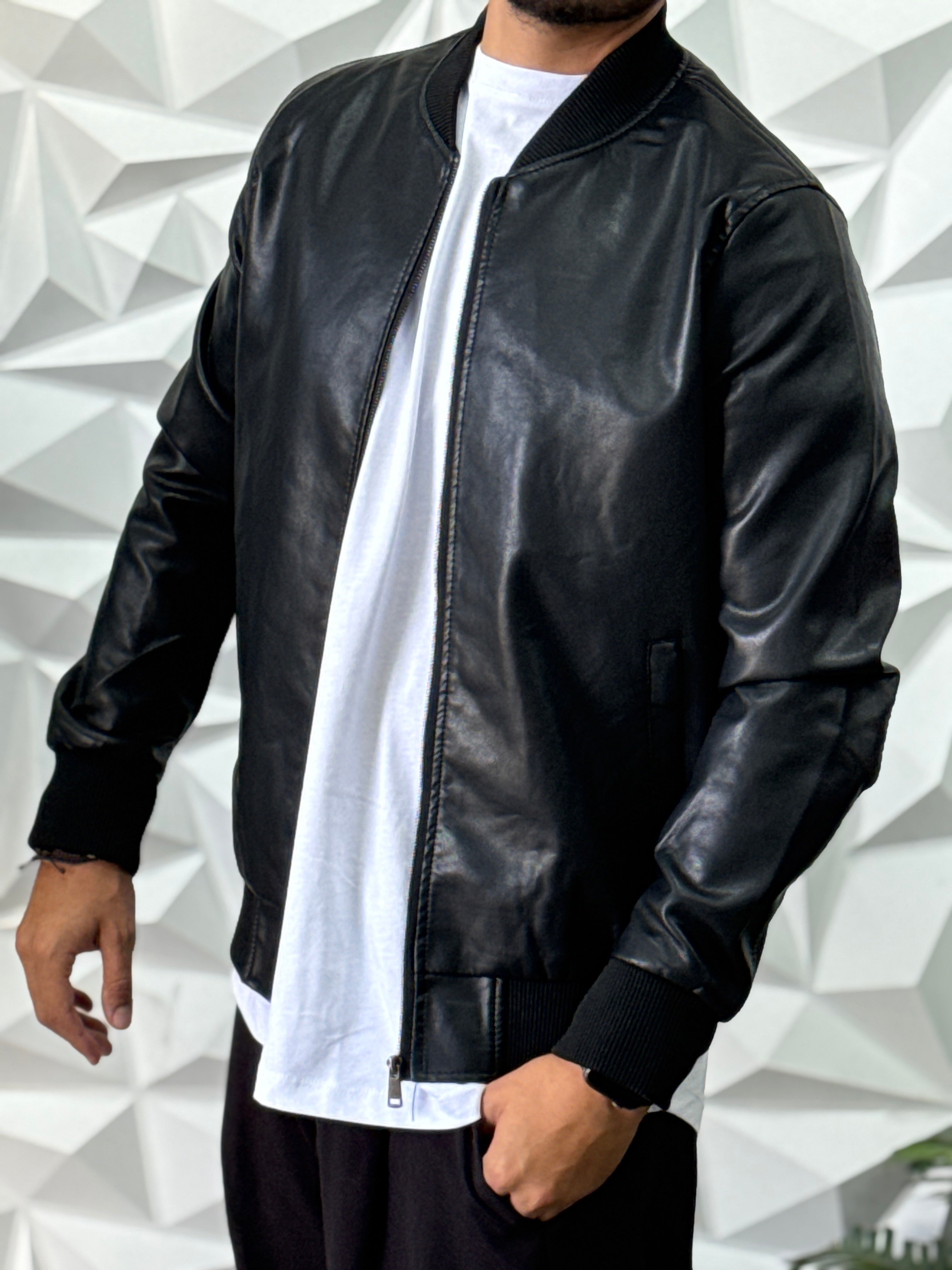 Jacket In Pelle nero