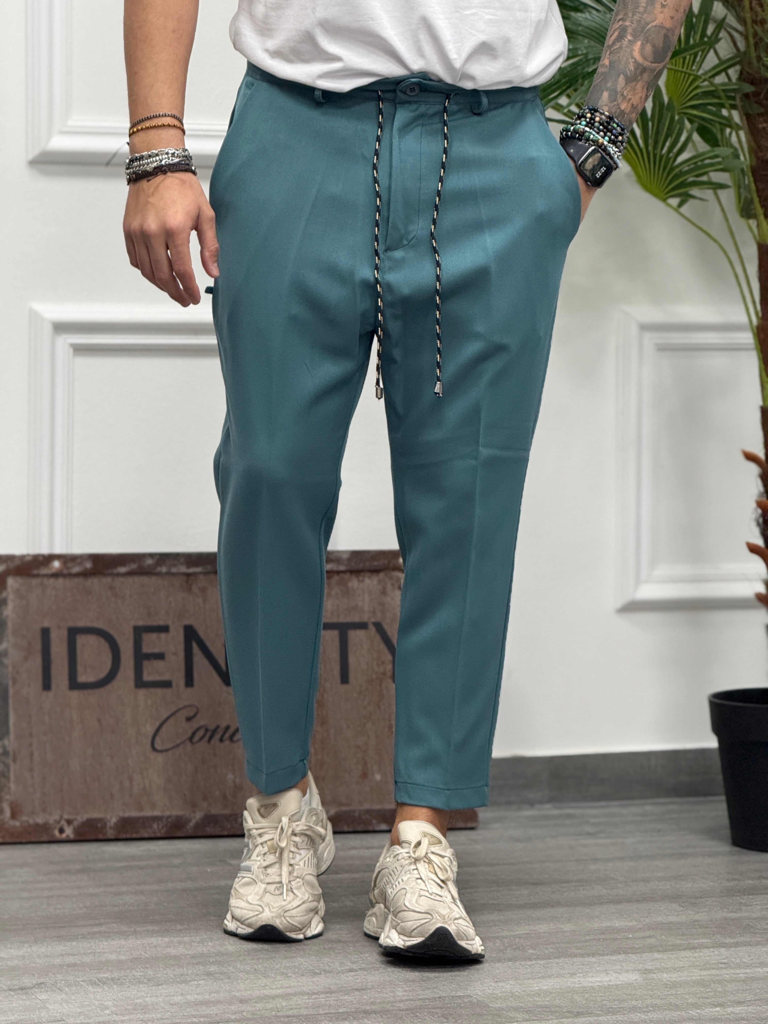 PANTALONE BRIAN VERDE ACQUA NEW JOB BRAND