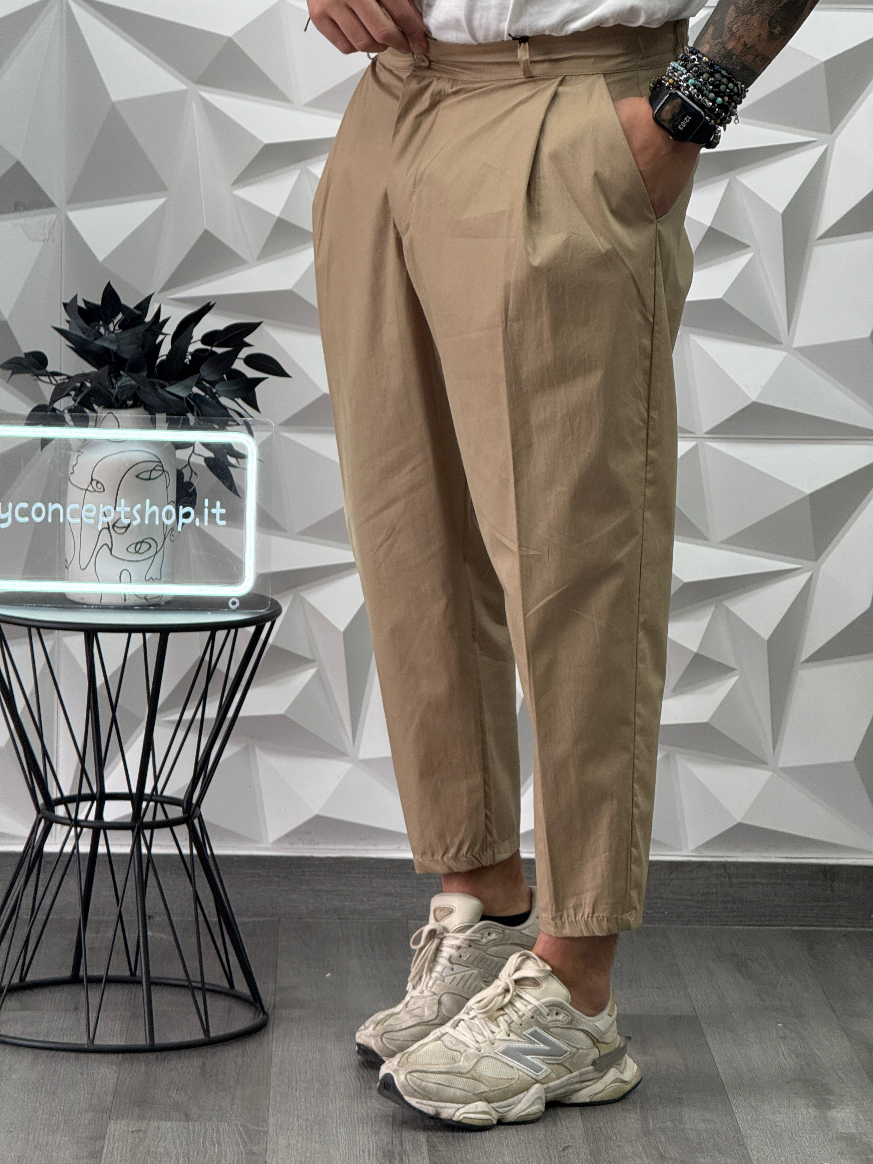 PANTALONE MONTECARLO FW26 BEIGE NEW JOB BRAND