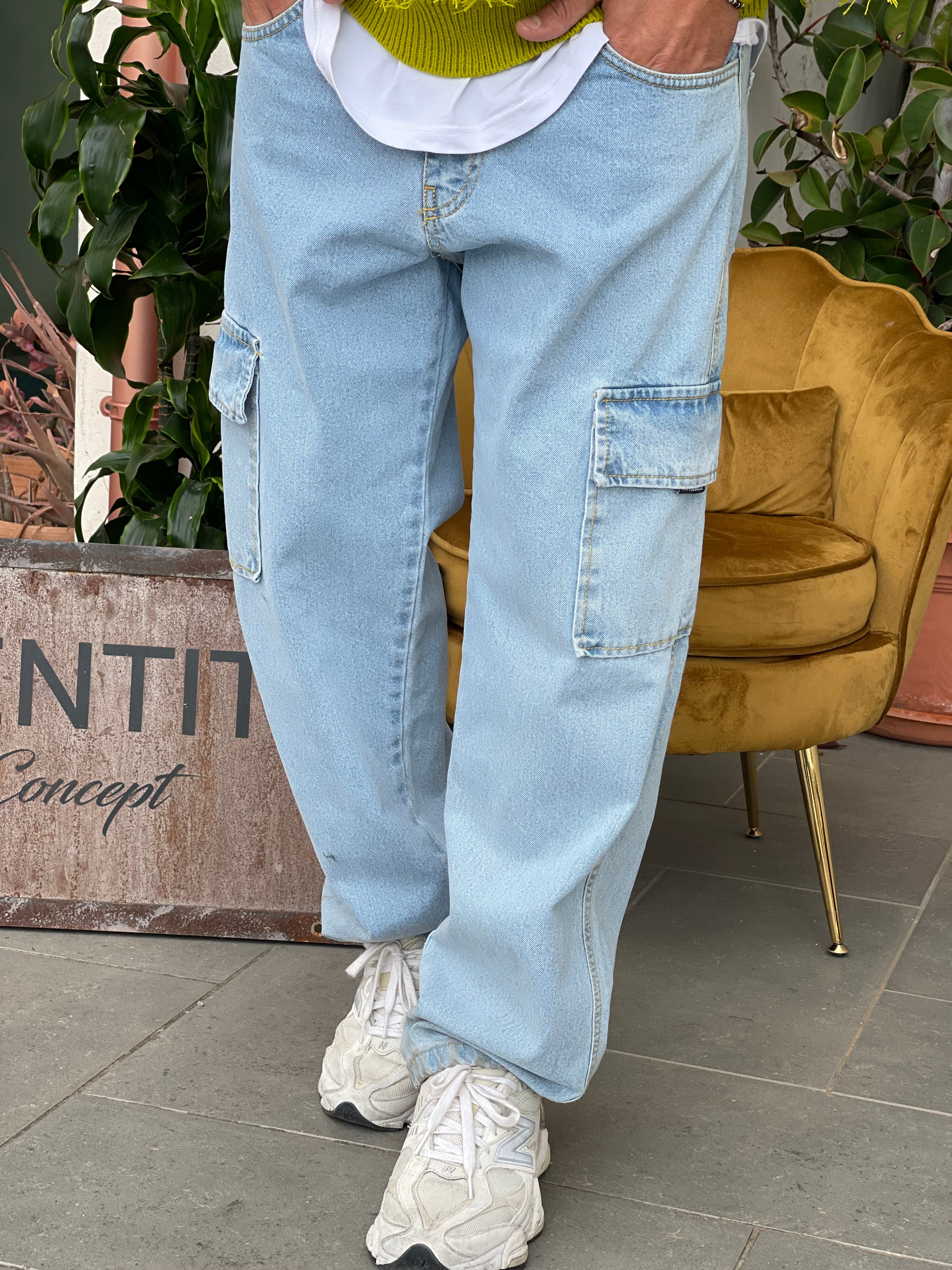 JEANS ALF 25 CARGO FONDO AMPIO NEW JOB BRAND