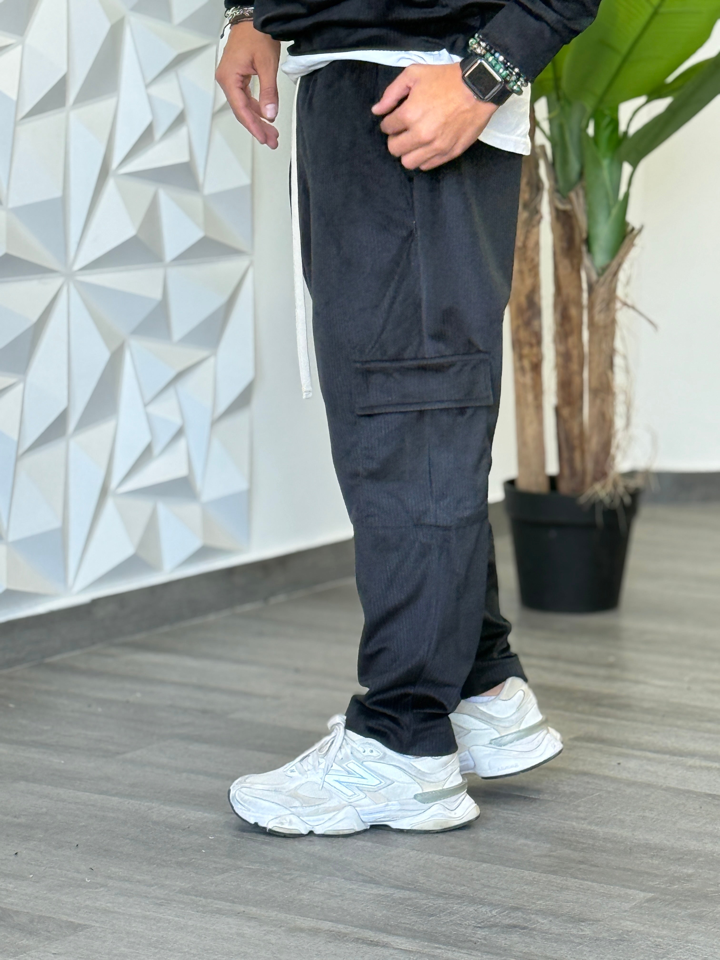 Coordinato tuta Velluto nero New Job Brand