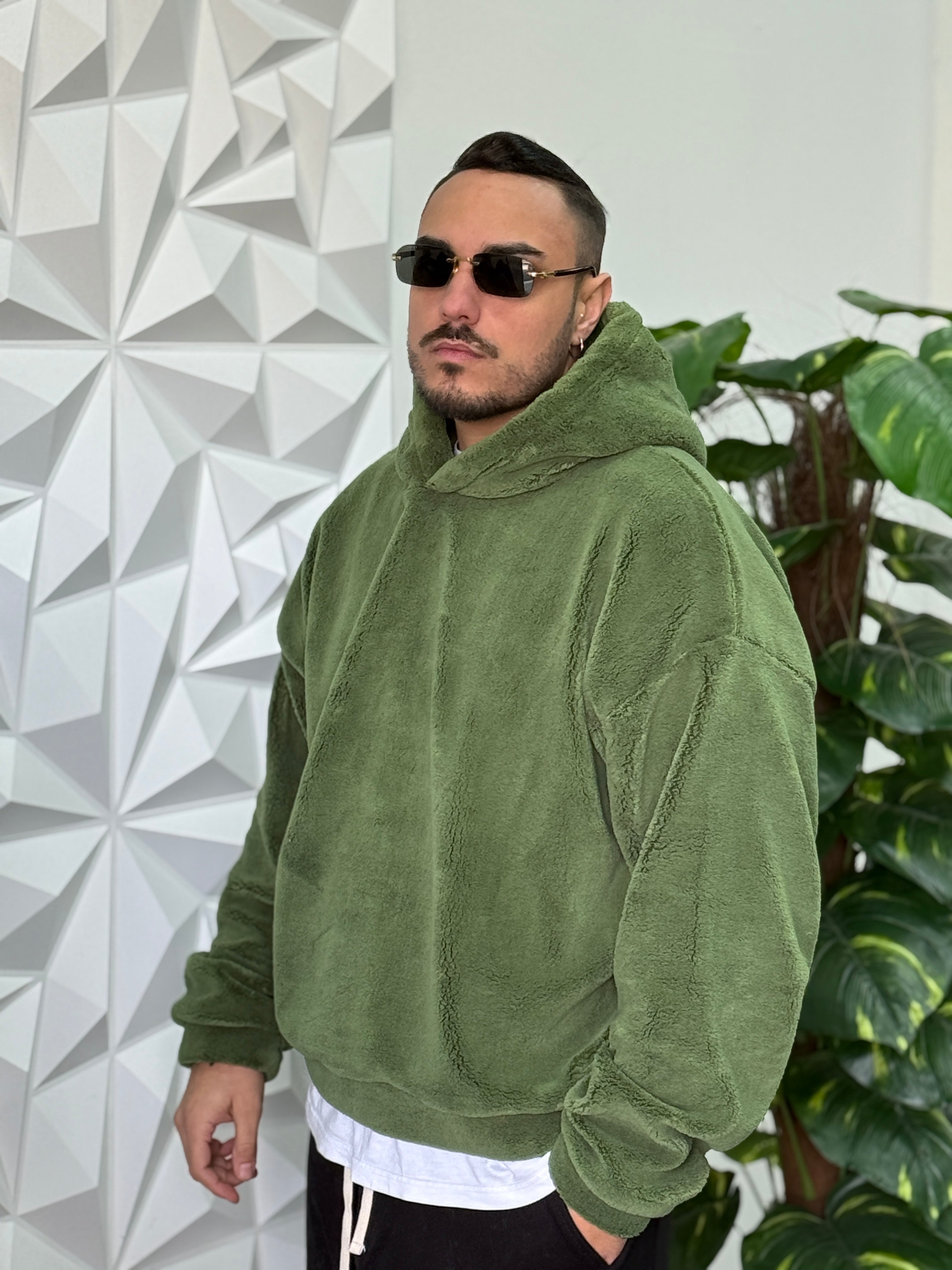 FELPA TEDDY VERDE NEW JOB BRAND