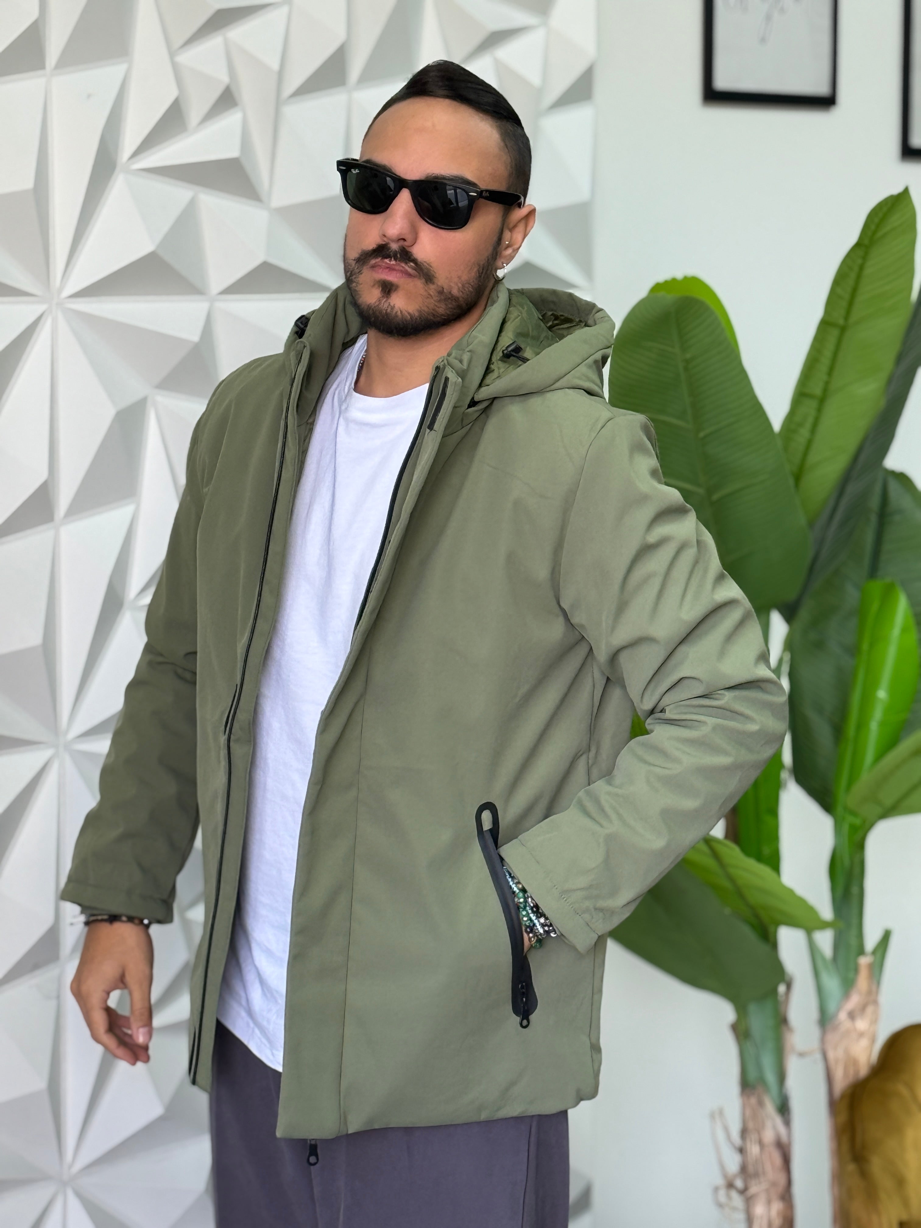 IRON CORE GIUBBINO TESSUTO TECNICO VERDE NEW JOB BRAND