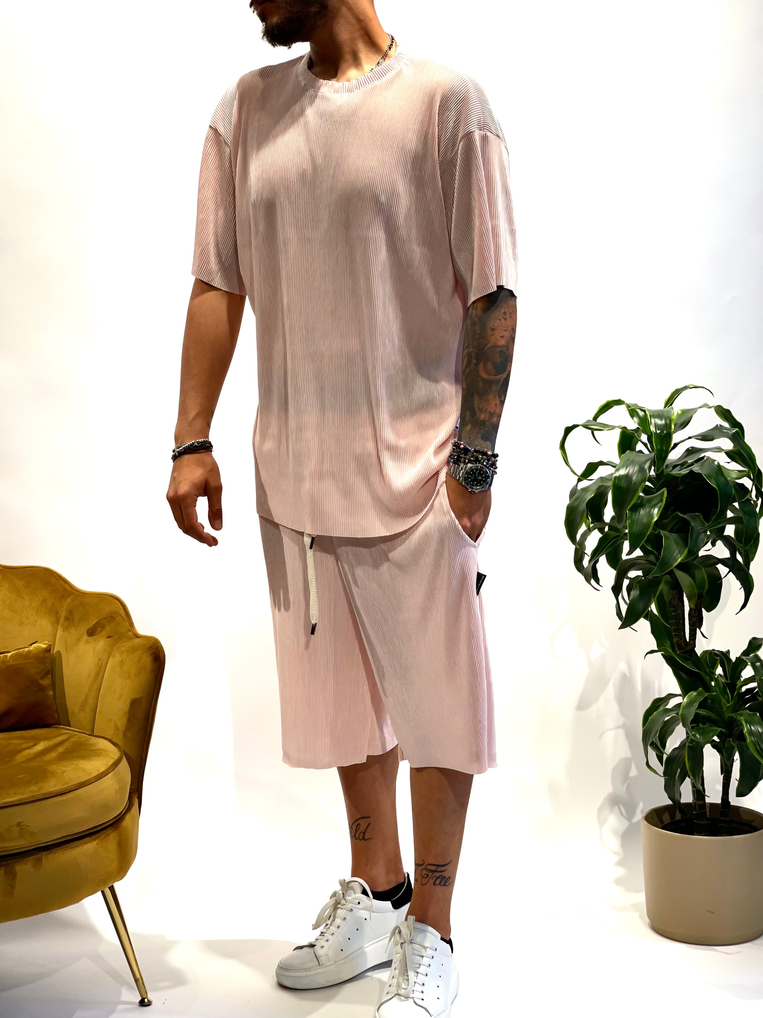 Coordinato PLISSETTATO Rosa Antico