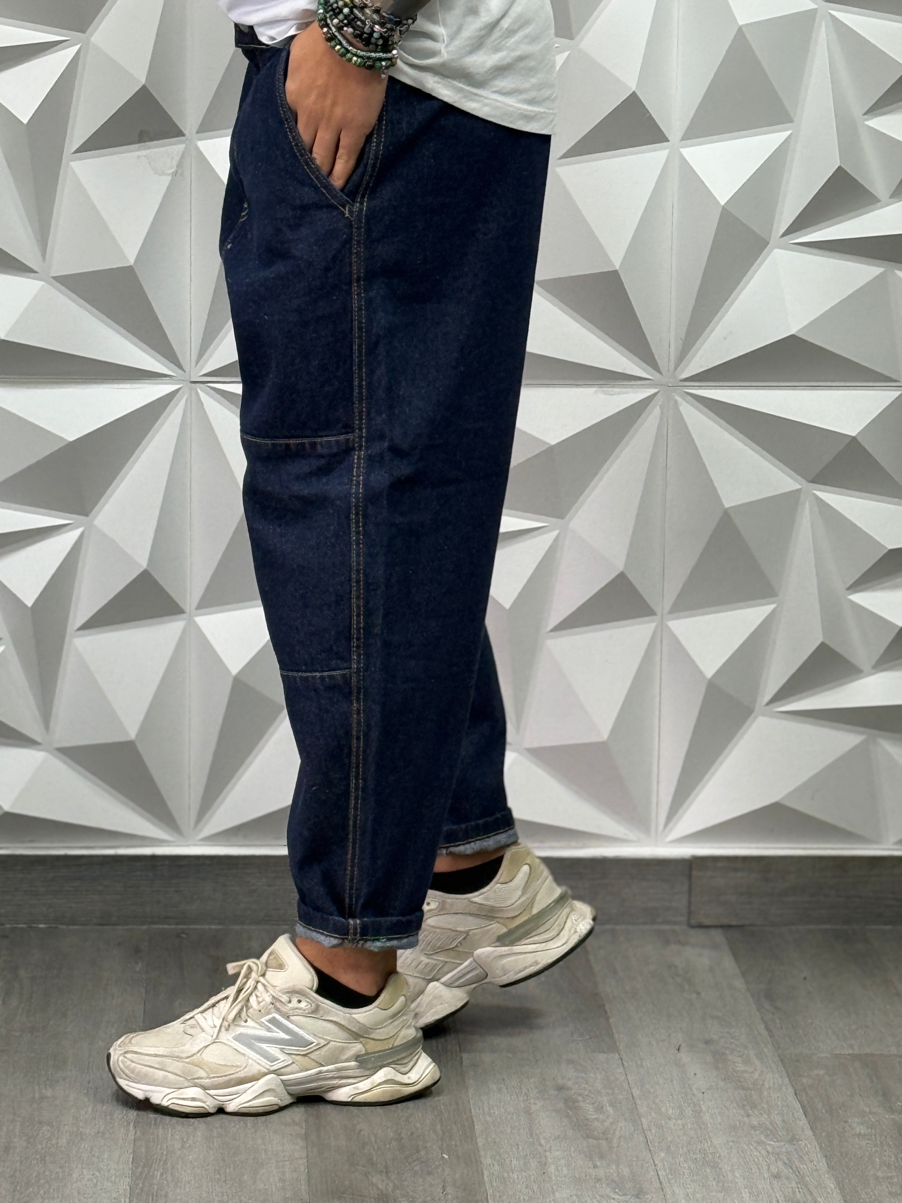 Jeans Canaria blu cuciture New Job Brand