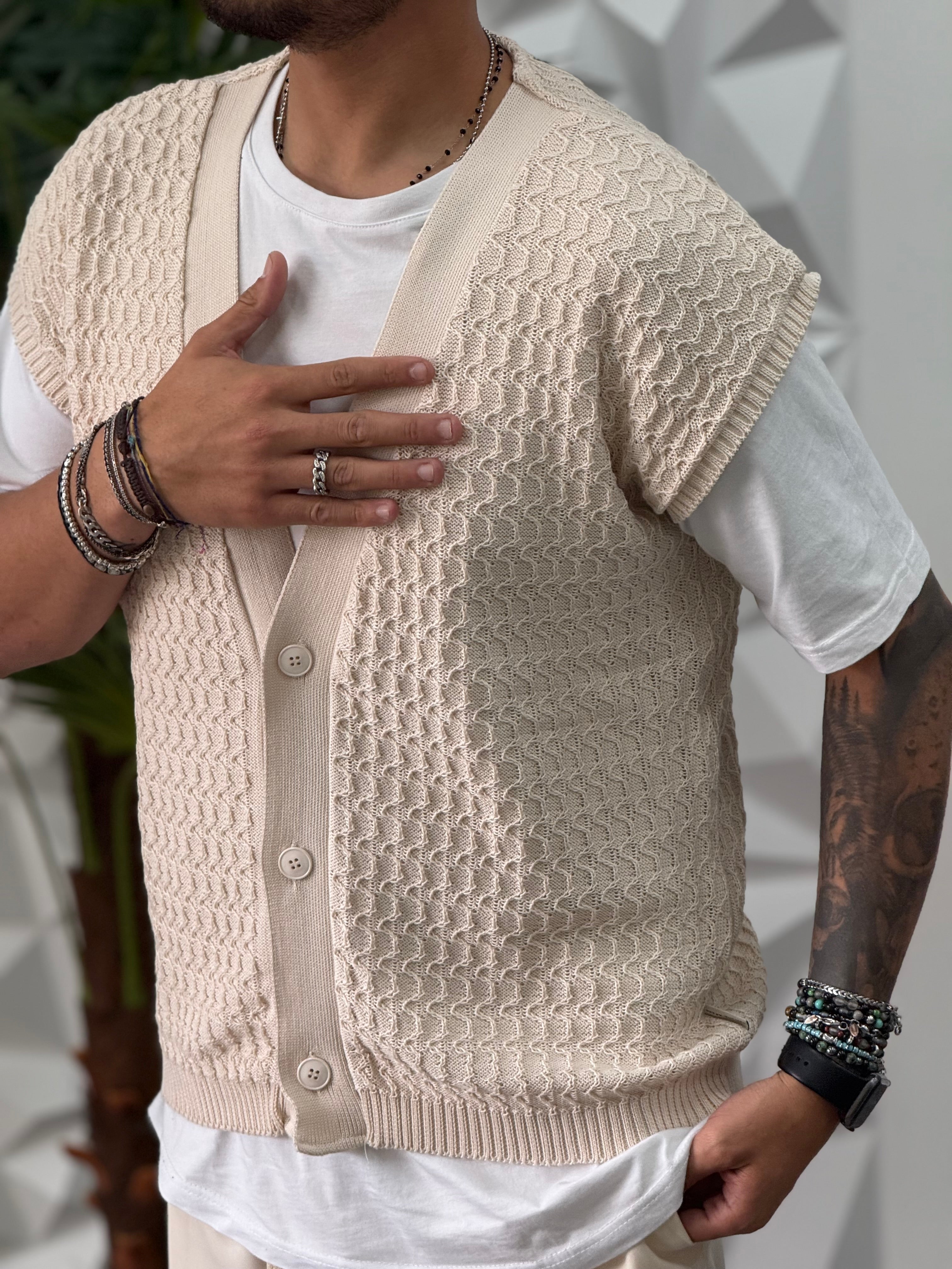 SMANICATO OVER TRAMA BEIGE NEW JOB BRAND