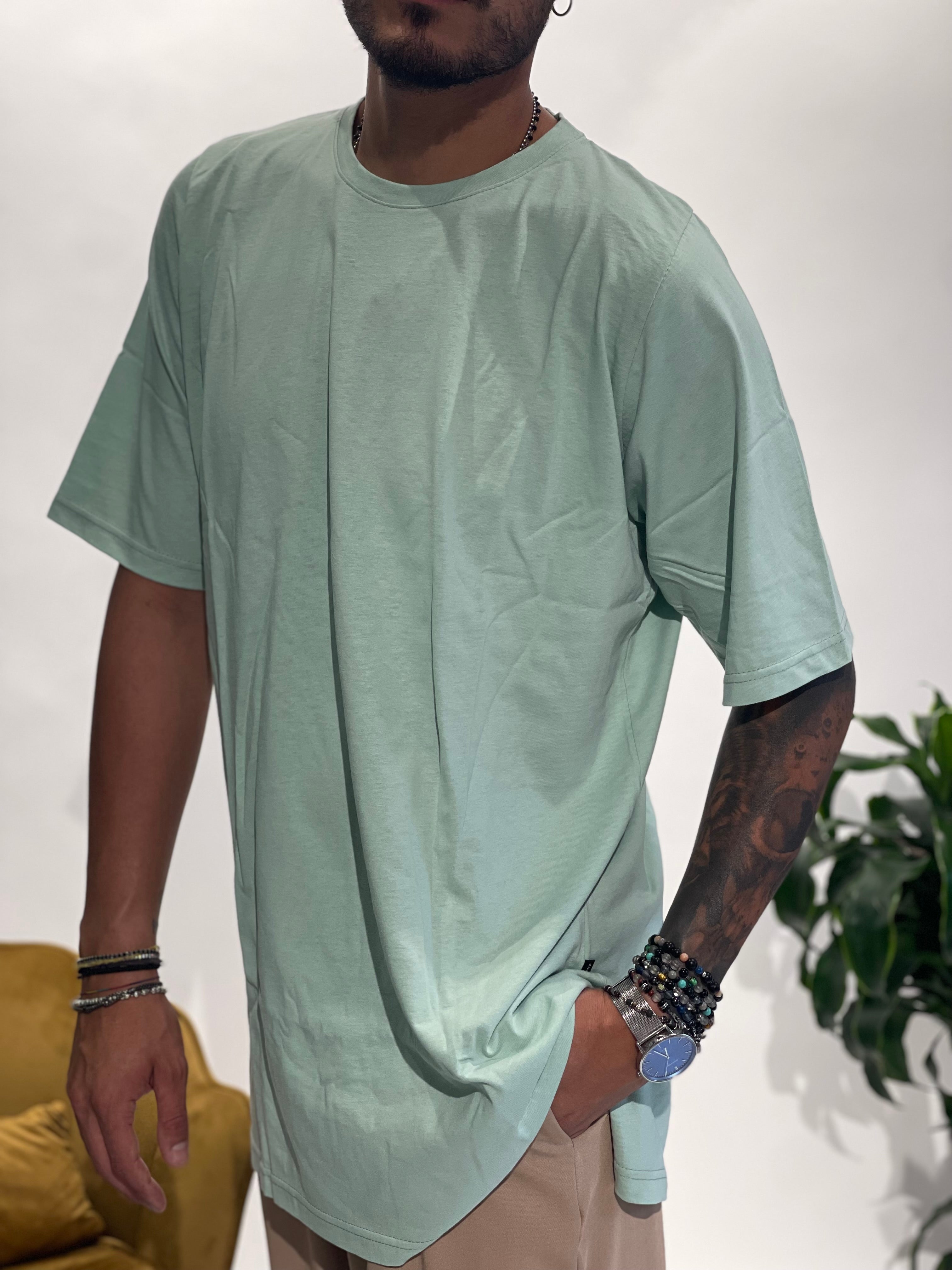 SHIRT OVER LOVE IS ON FIRE VERDE ACQUA NEW JOB BRAND
