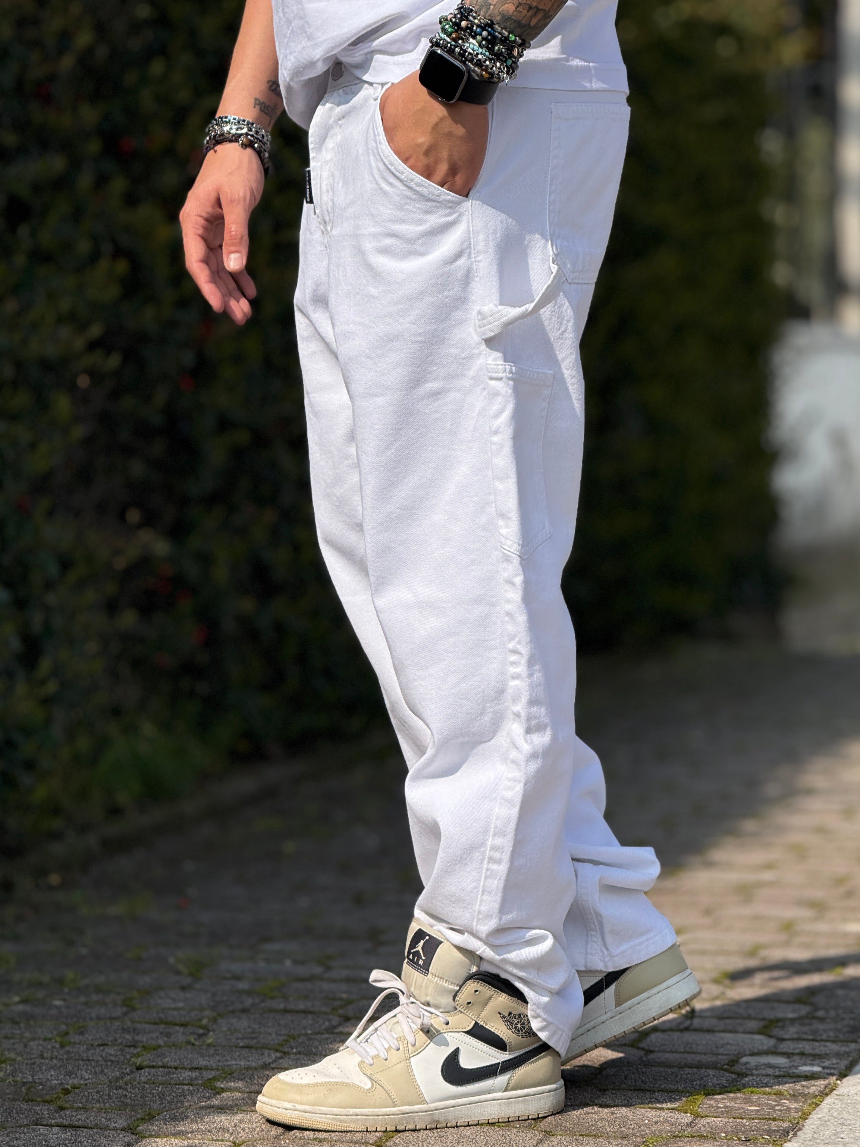 JEANS MARTELLO/WORK BIANCO NEW JOB BRAND