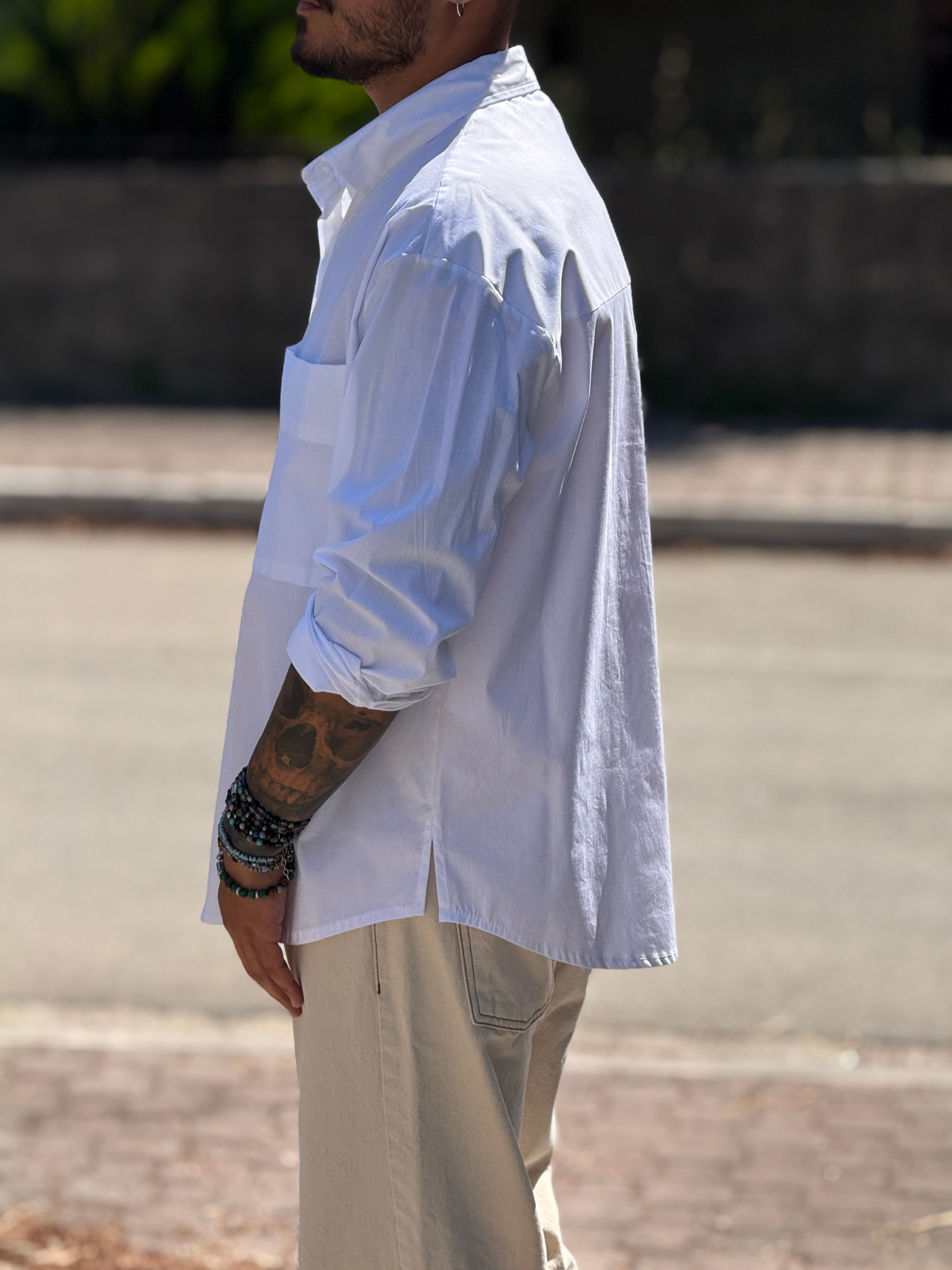 CAMICIA OVERSIZE BIANCA NEW JOB BRAND