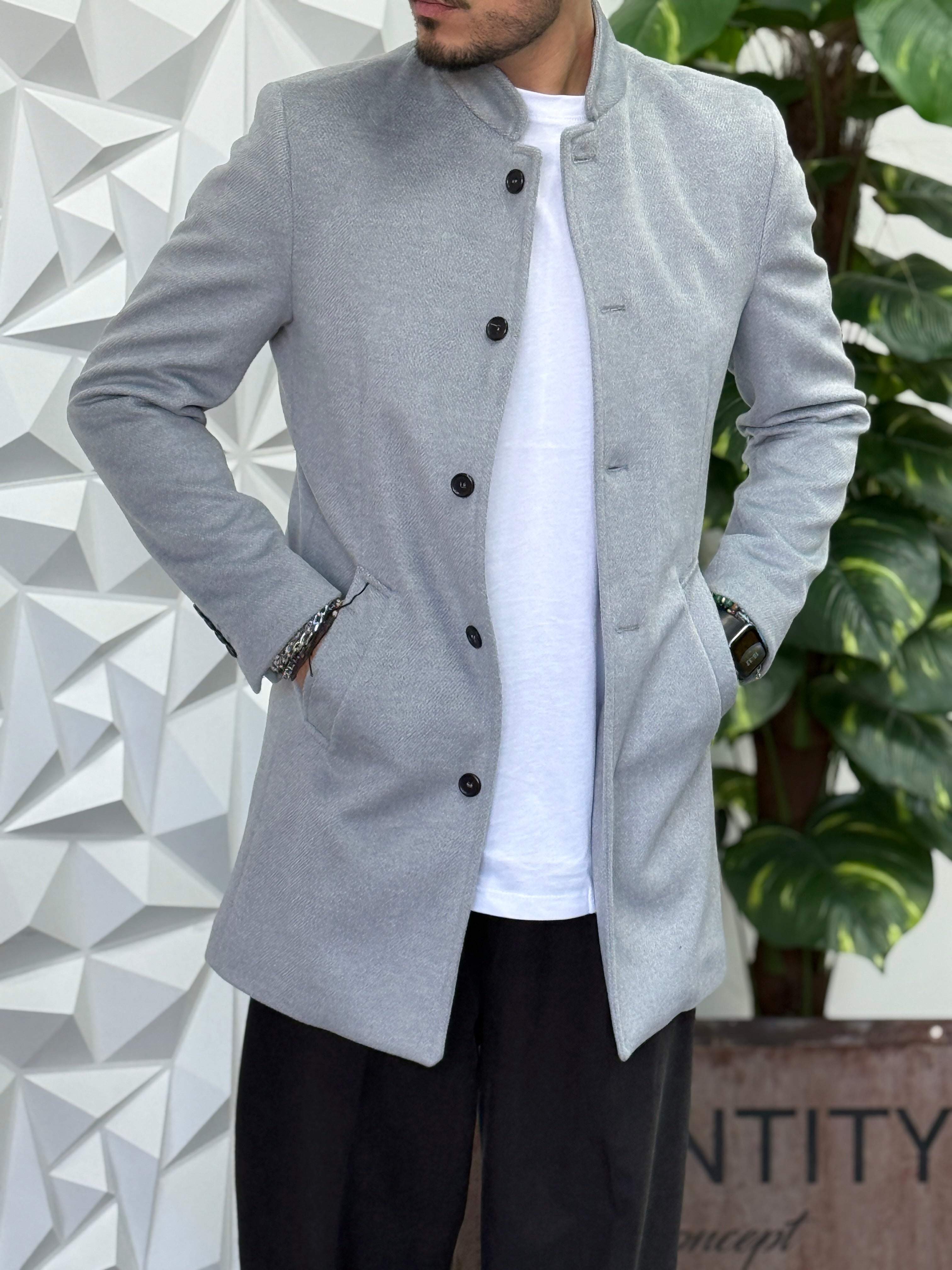 CAPPOTTO COREANO GRIGIO NEW JOB BRAND