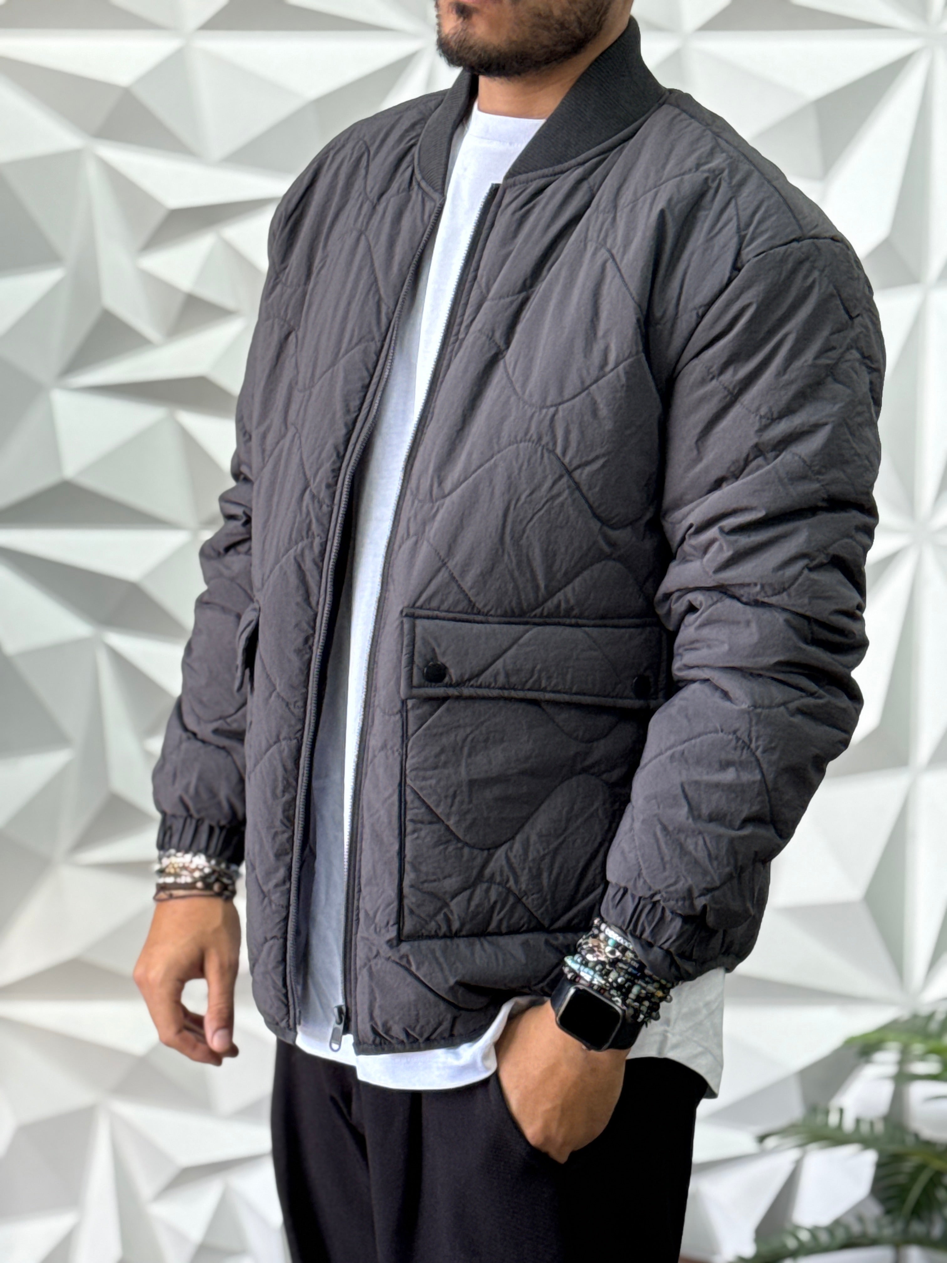 Jacket stondato grigio