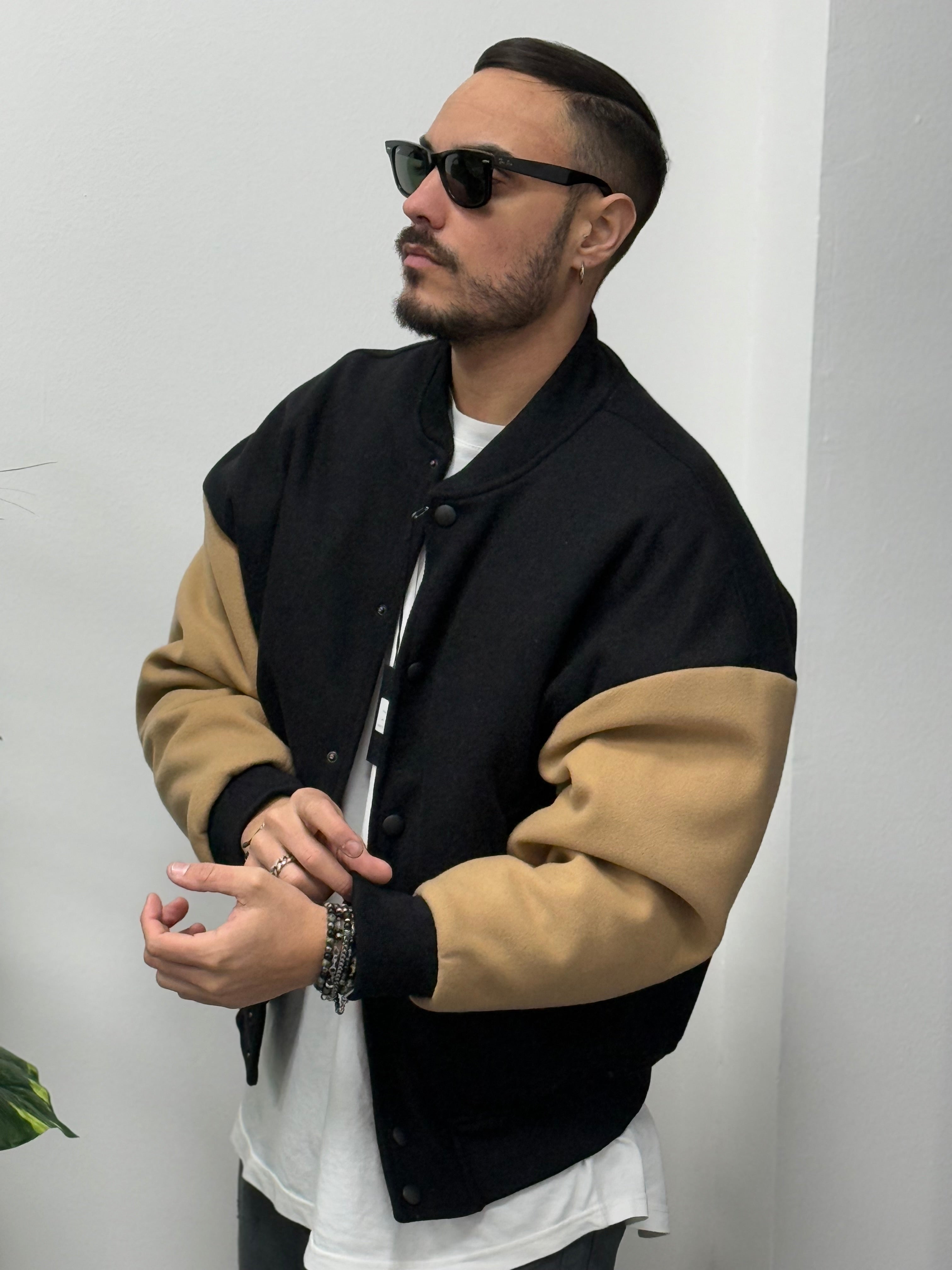 COLLEGE OVERSIZE FRIANS NERO/CAMEL
