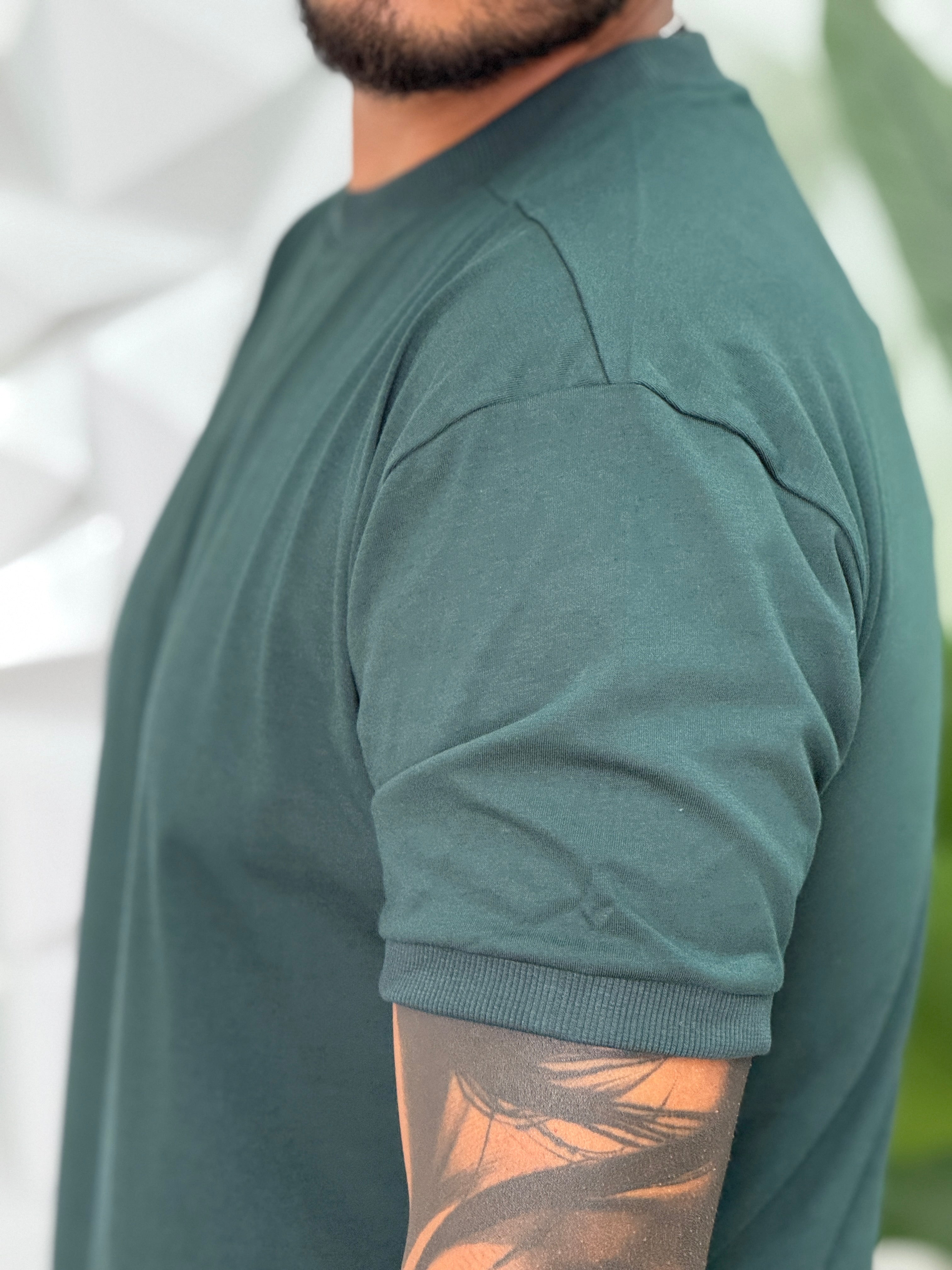 T-SHIRT COSTINA VERDE MILITARE NEW JOB BRAND
