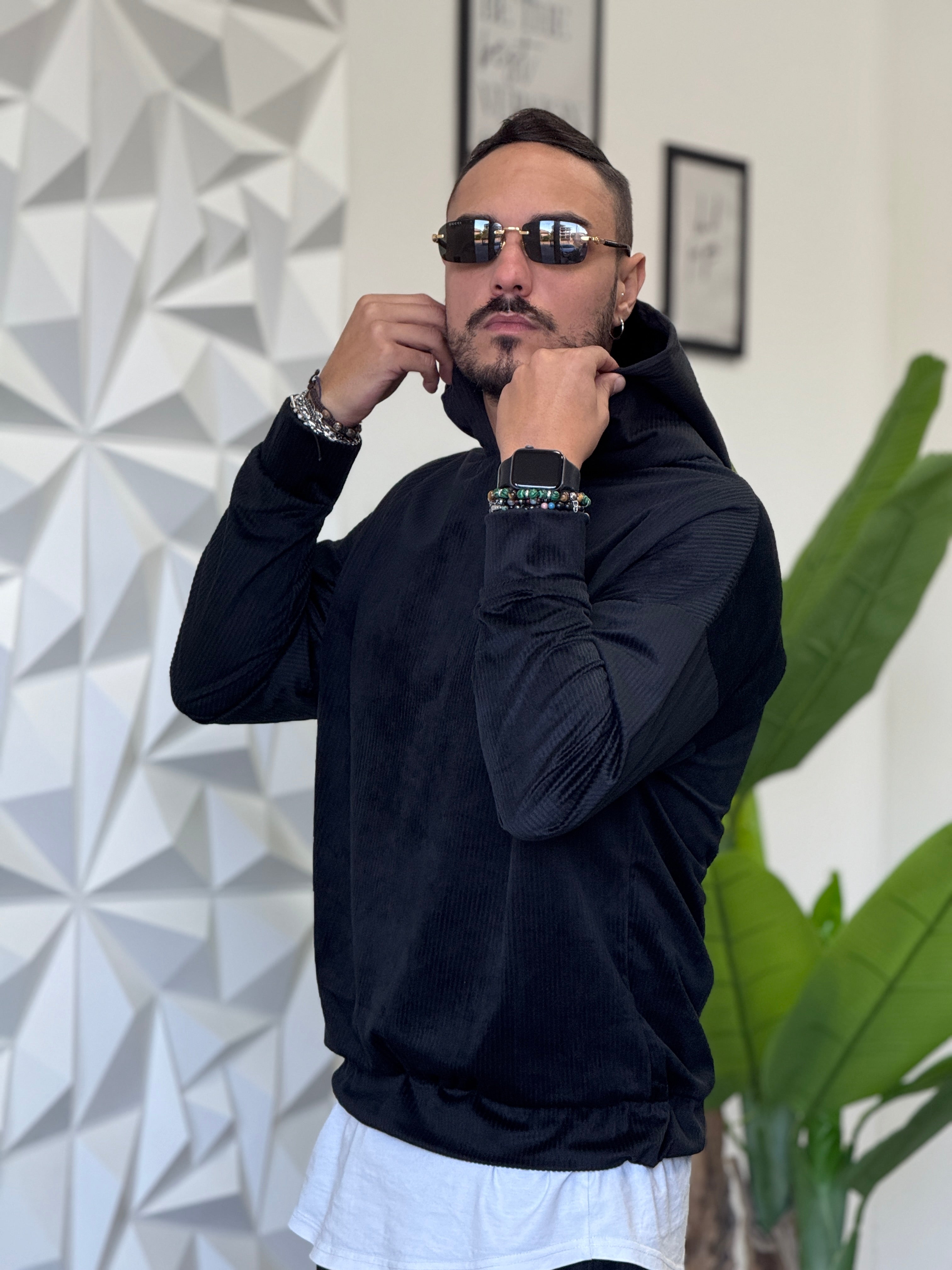 Coordinato tuta Velluto nero New Job Brand