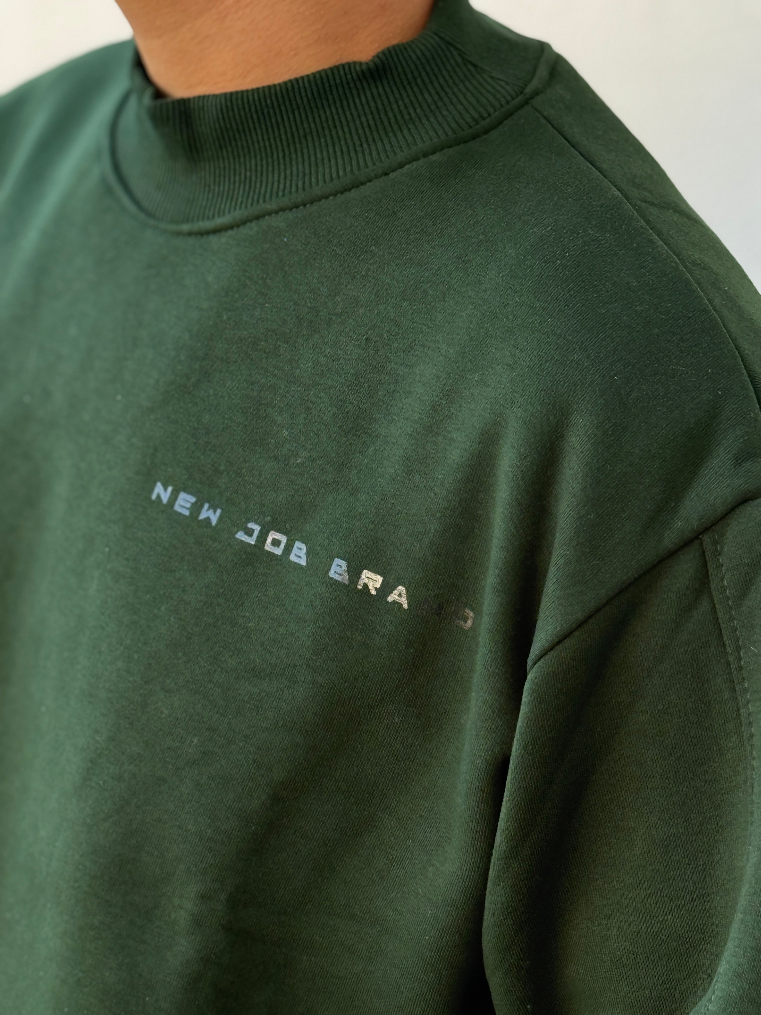 FELPA MEZZOCOLLO VERDE NEW JOB BRAND