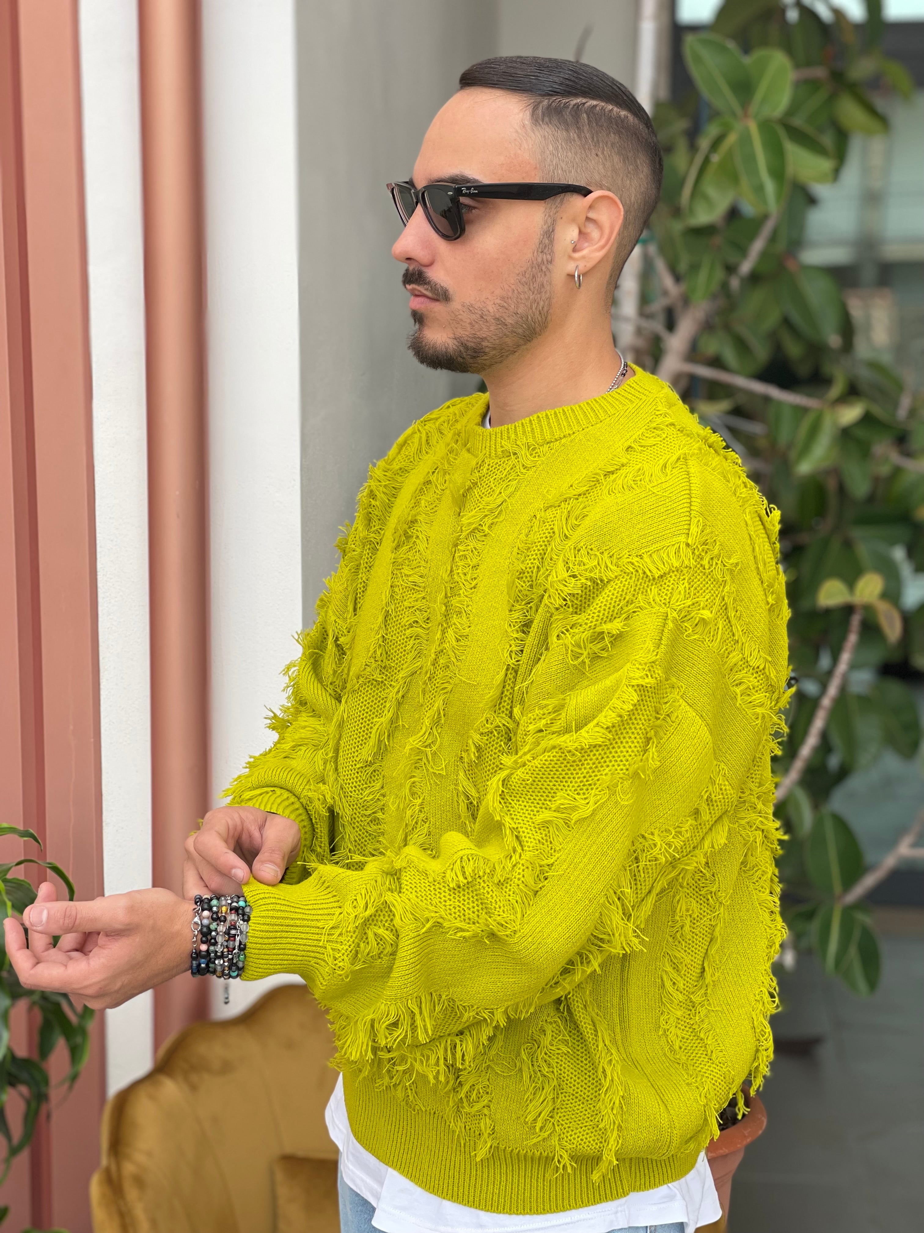 PULLOVER MOOGLY OVERSIZE VERDE ACIDO NEW JOB BRAND