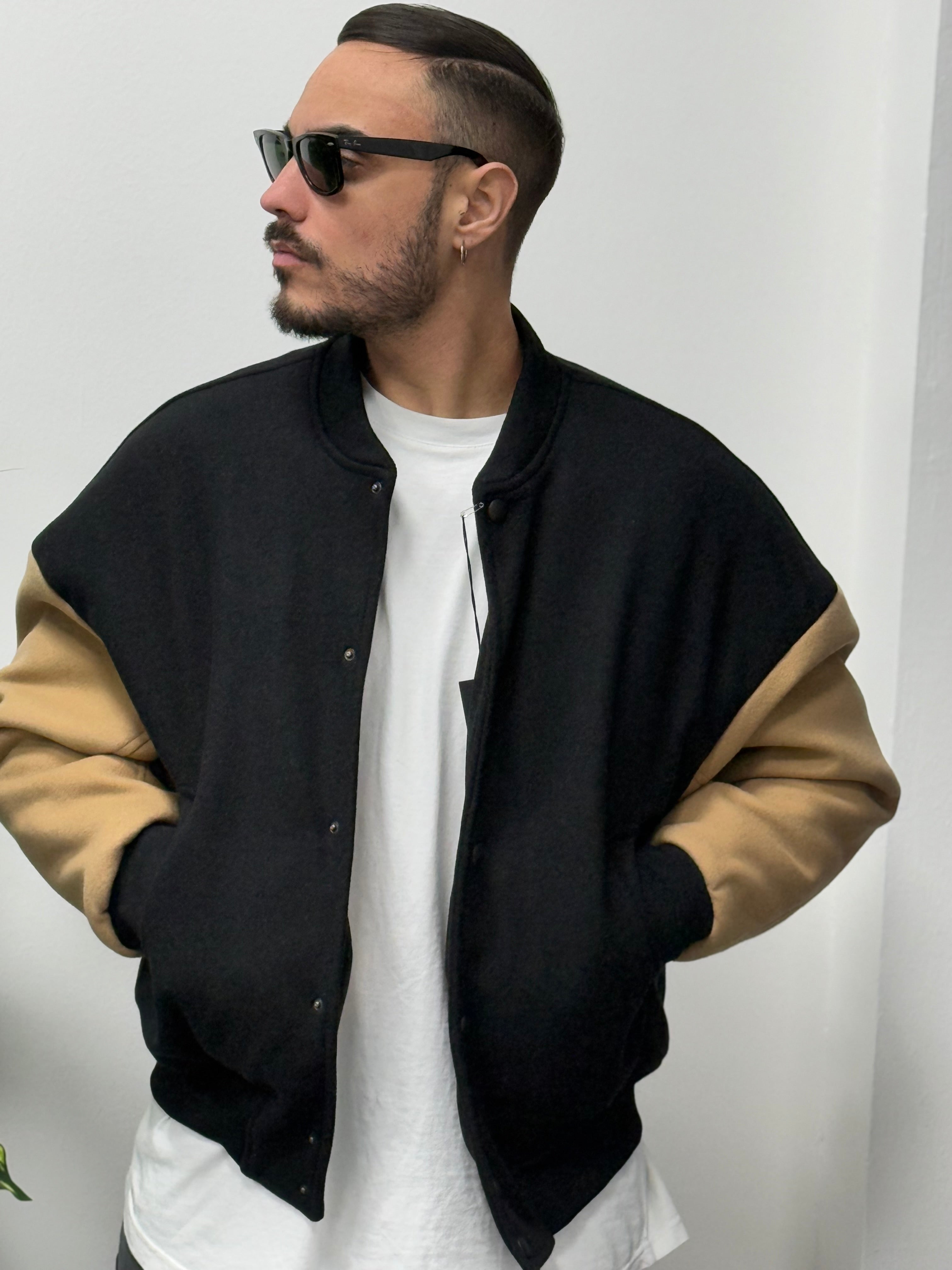 COLLEGE OVERSIZE FRIANS NERO/CAMEL