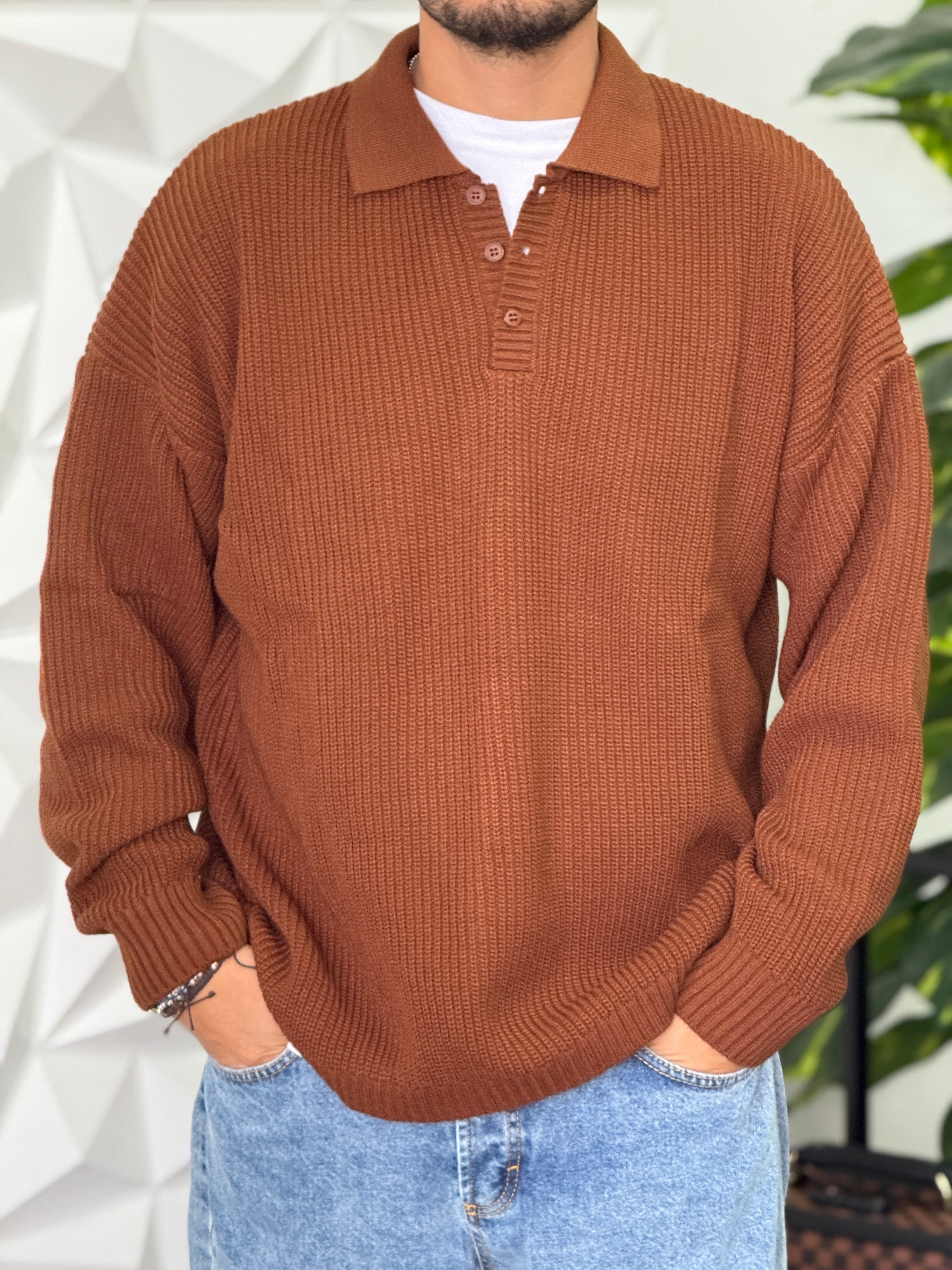 POLO OVERISIZE MORO NEW JOB BRAND