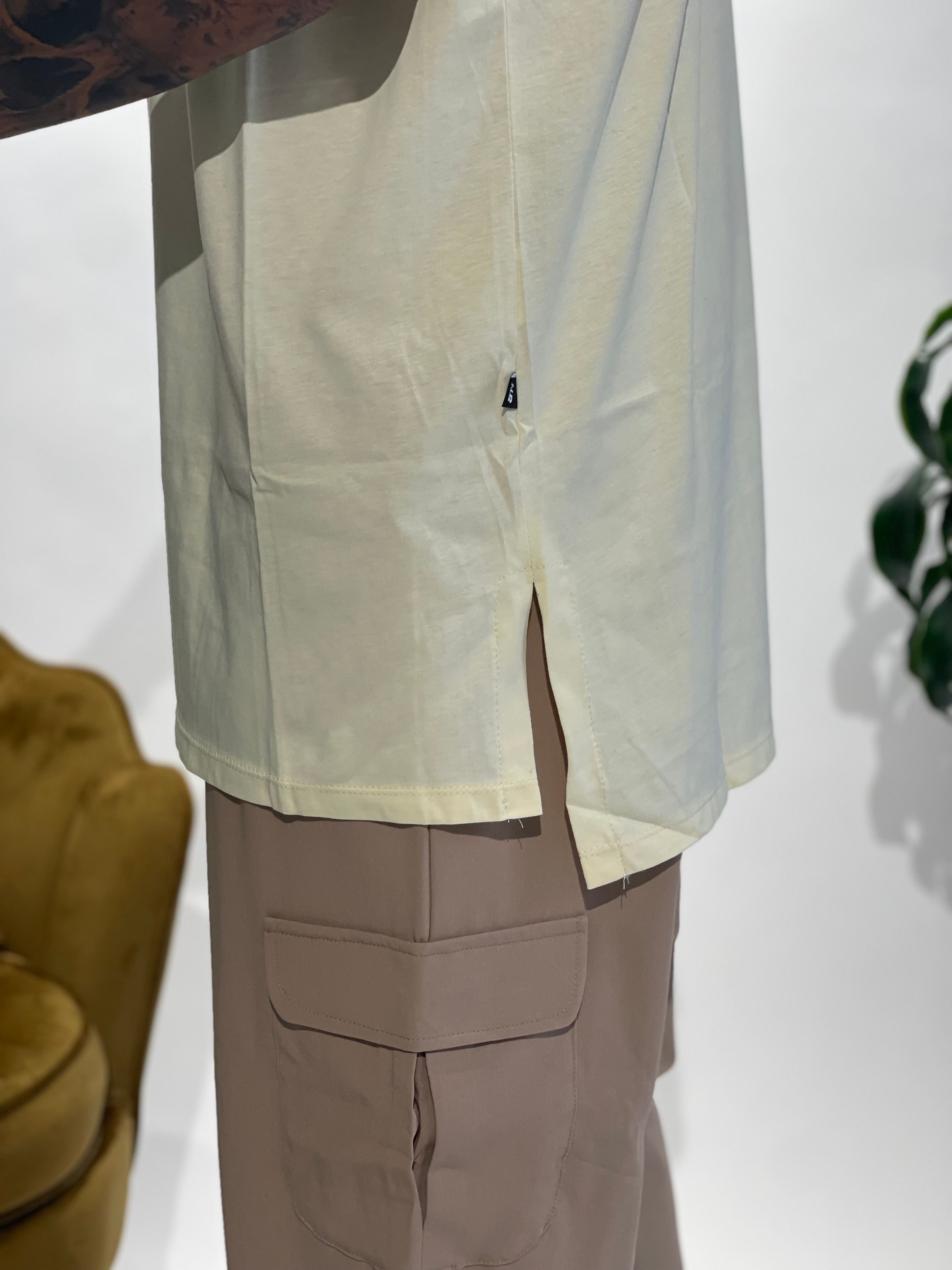 SHIRT OVER LOVE IS ON FIRE GIALLO PAGLIERINO NEW JOB BRAND