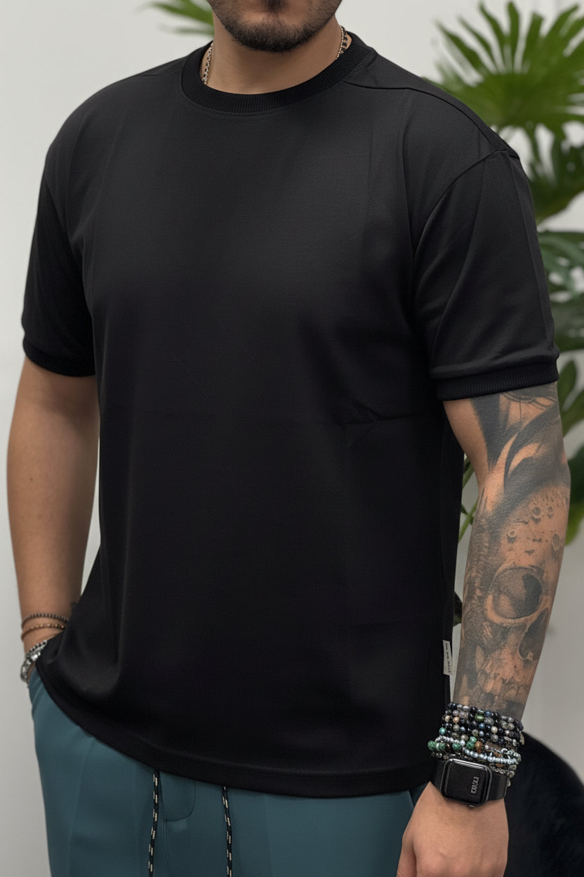 SHIRT A COSTINA NERA NEW JOB BRAND